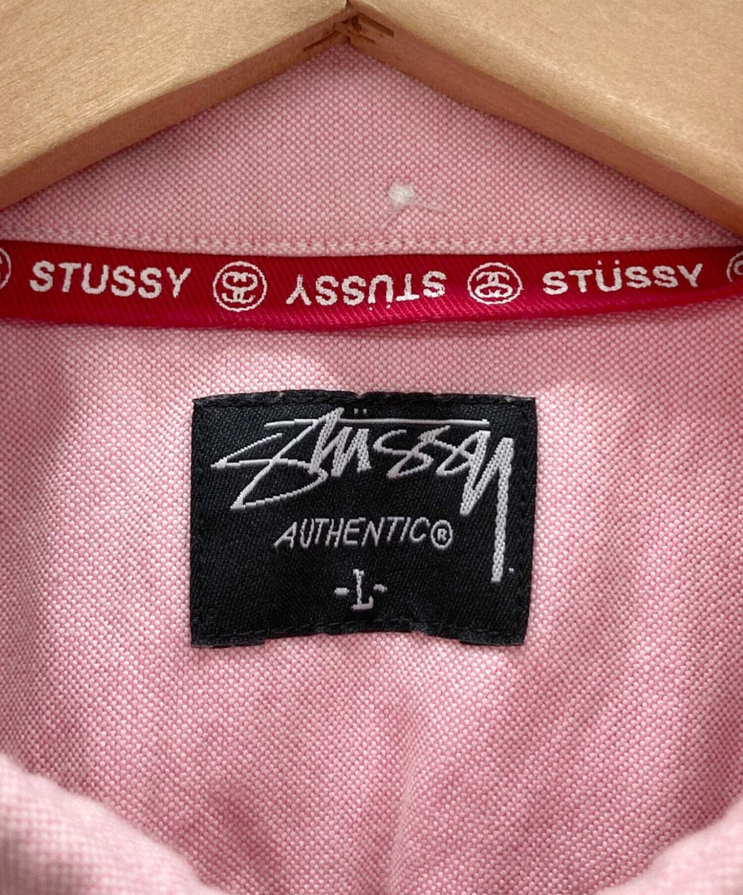 stussy (ステューシー) ボタンダウンシャツ ピンク サイズ:L