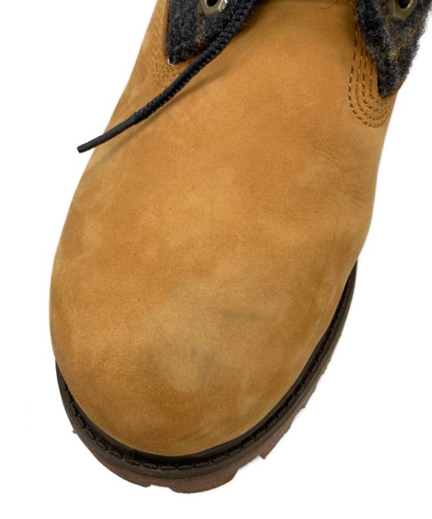 Timberland (ティンバーランド) WOOLRICH (ウールリッチ) ロールトップブーツ キャメル×グレー サイズ:26.5