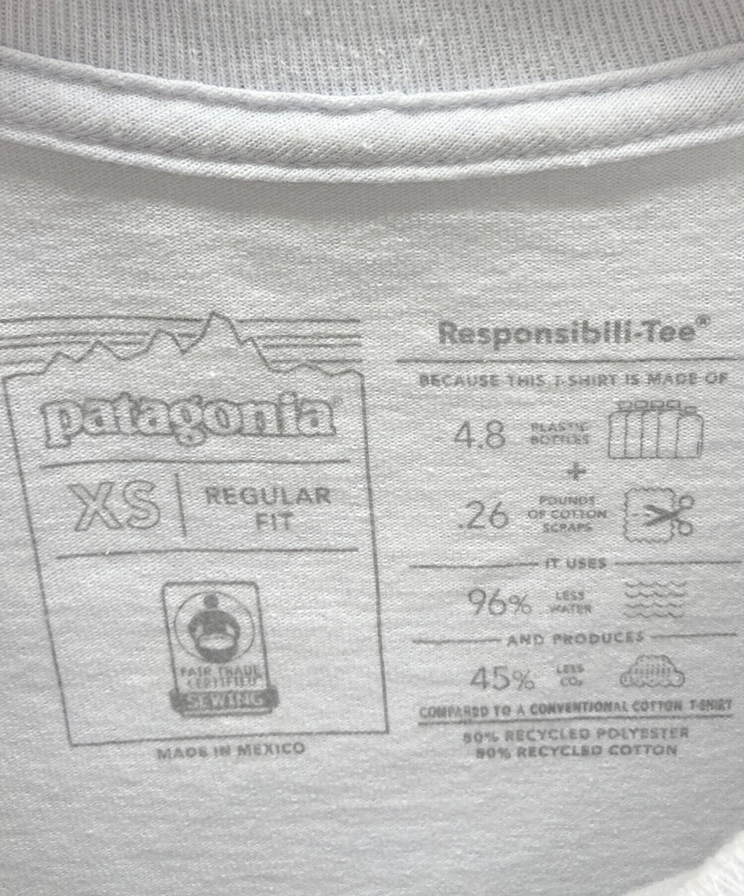 Patagonia (パタゴニア) Tシャツ ホワイト サイズ:XS