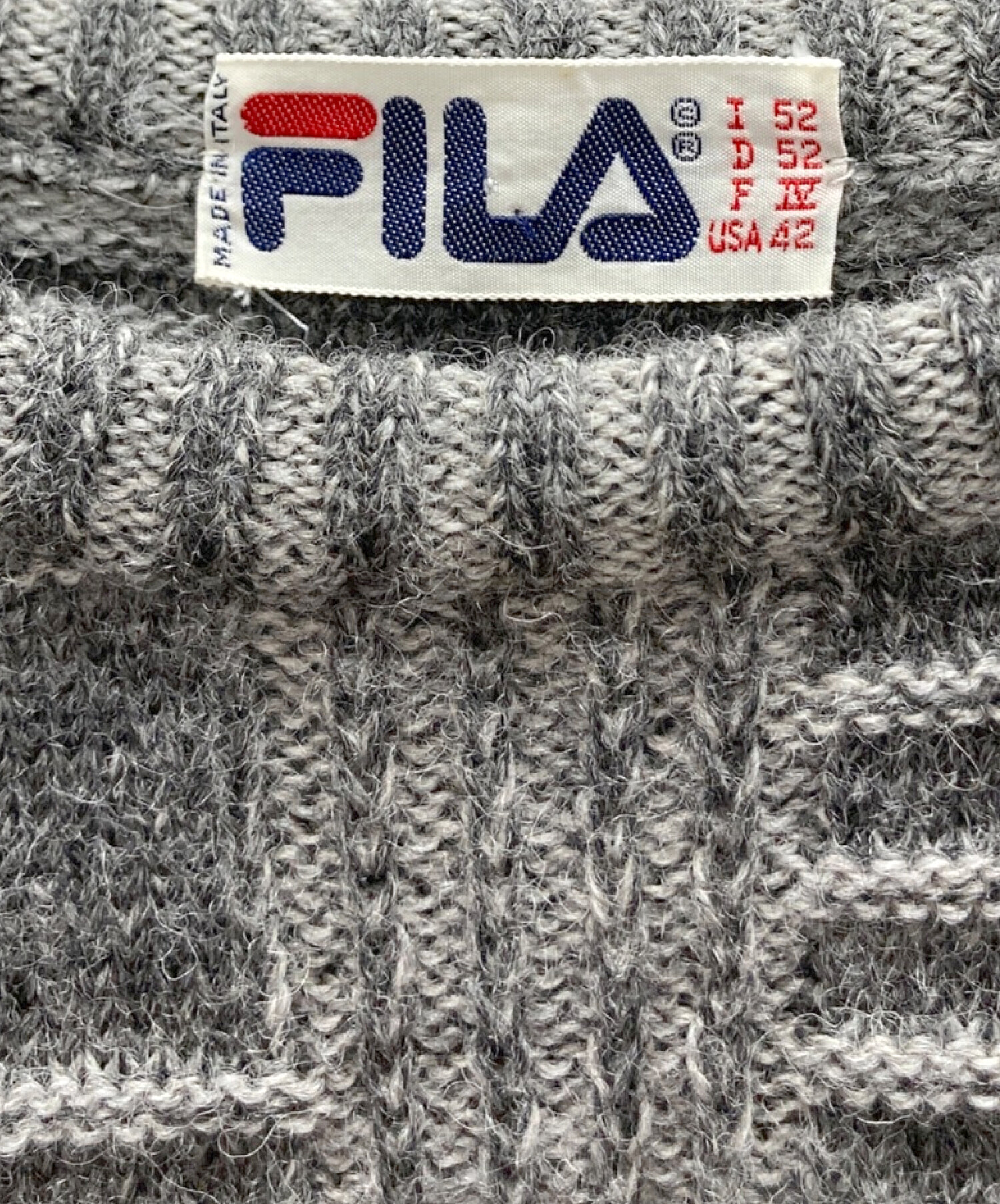 FILA (フィラ) ヴィンテージニット グレー サイズ:42