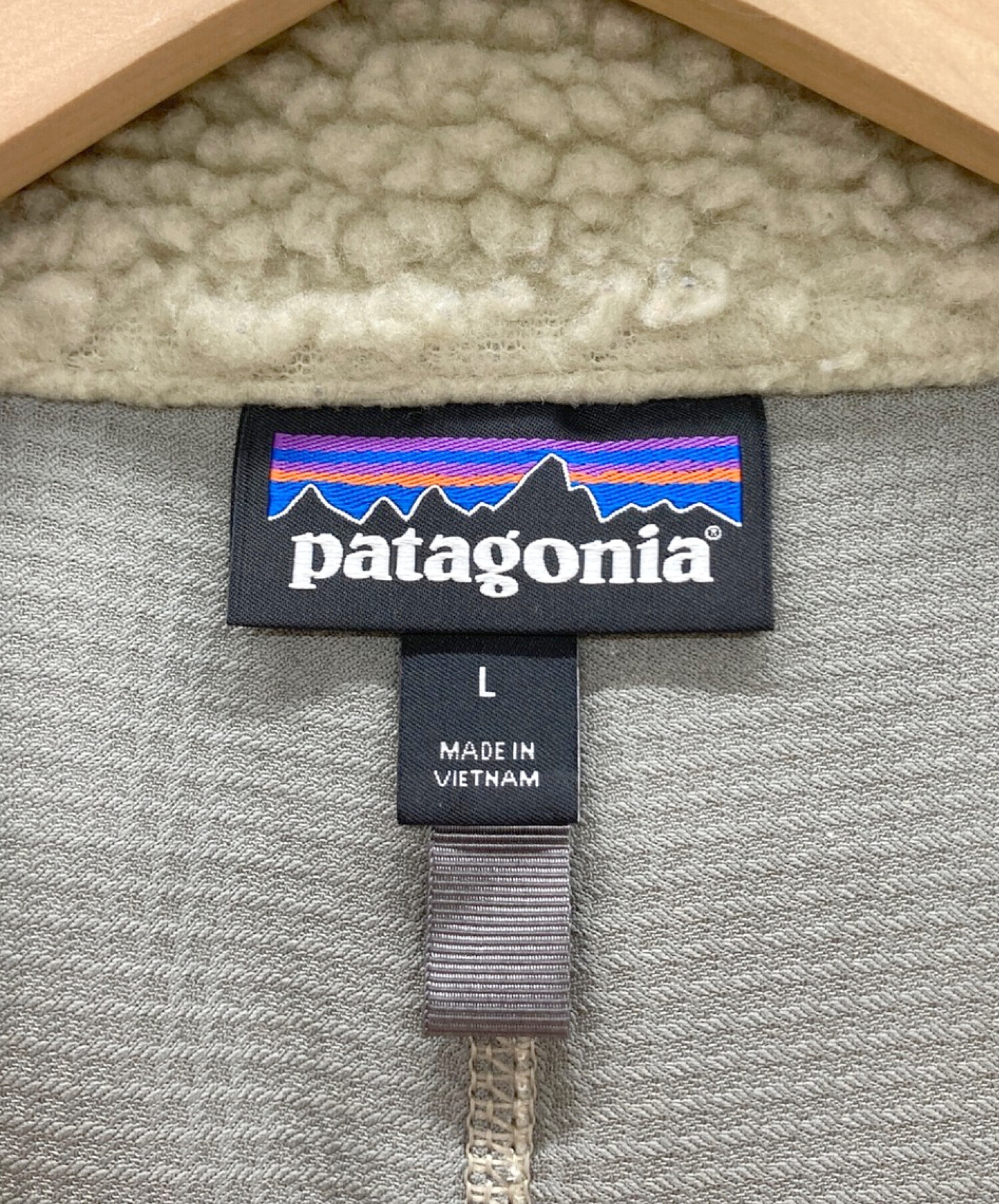 Patagonia (パタゴニア) ボアベスト アイボリー×イエロー サイズ:L