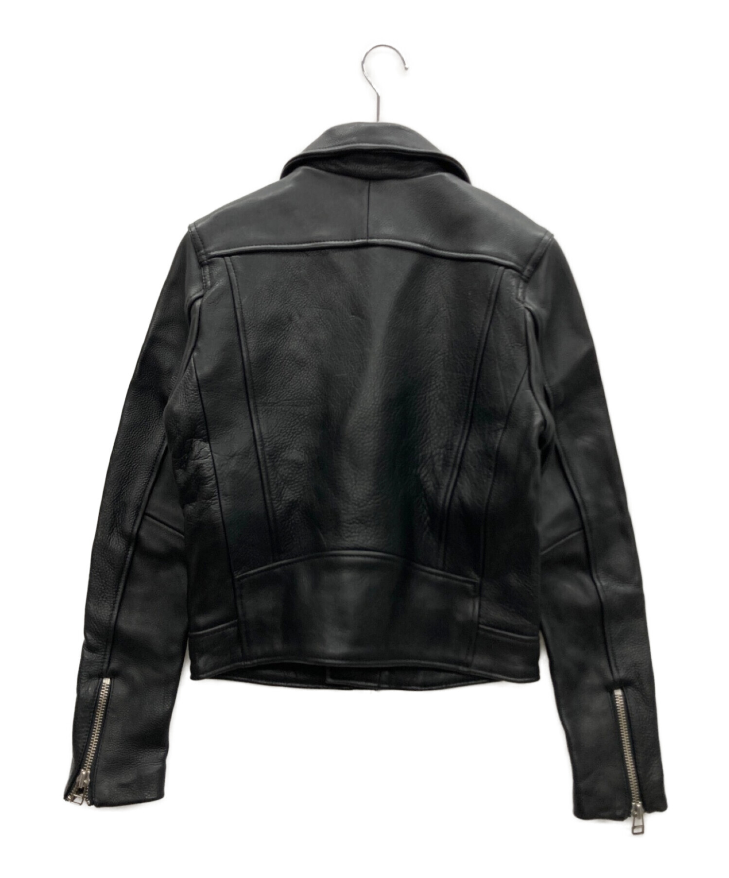 H&M (エイチアンドエム) ダブルライダースジャケット ブラック サイズ:44