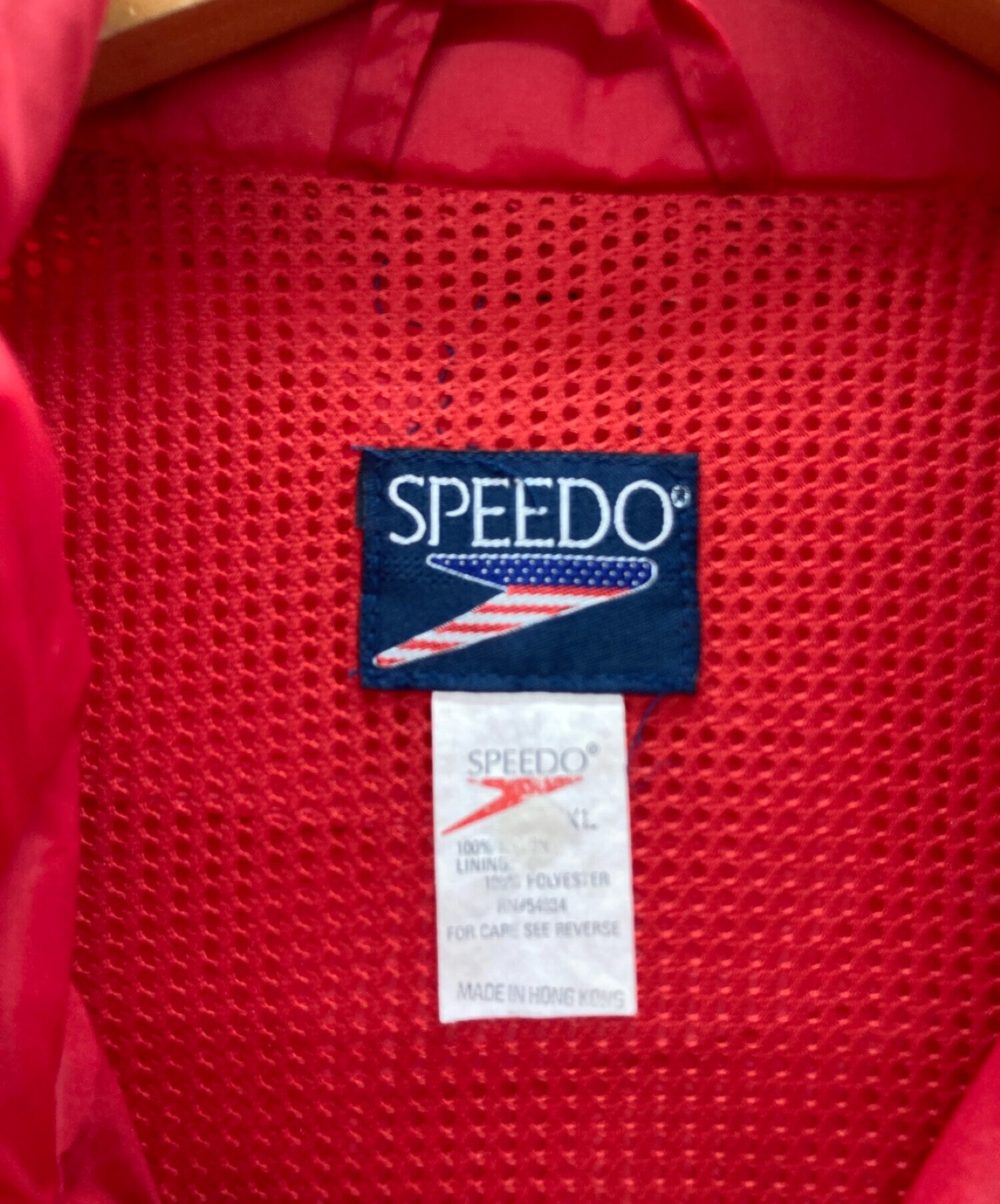 SPEEDO (スピード) ナイロンジャケット レッド サイズ:XL