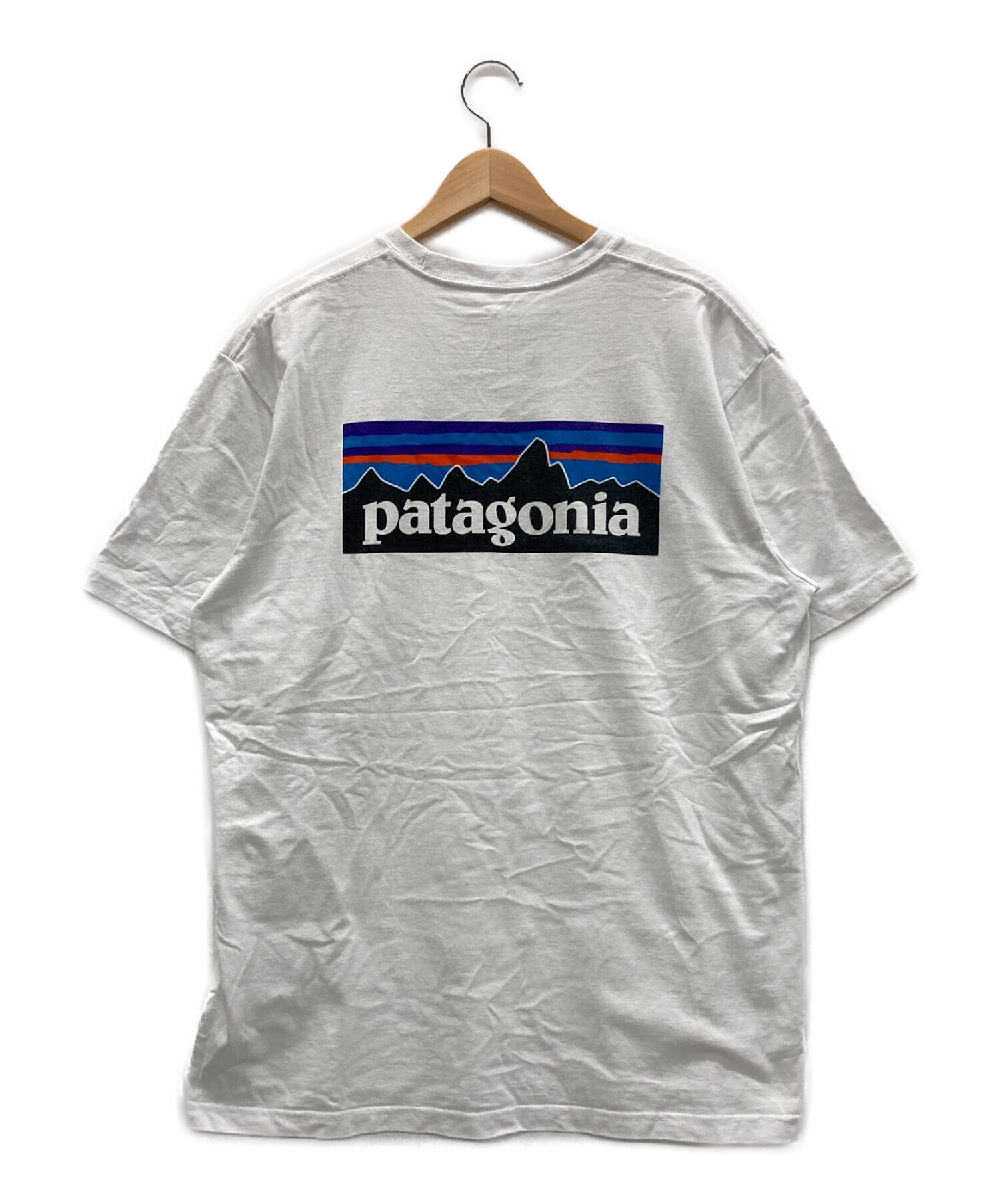 Patagonia (パタゴニア) バックロゴプリントTシャツ ホワイト サイズ:L