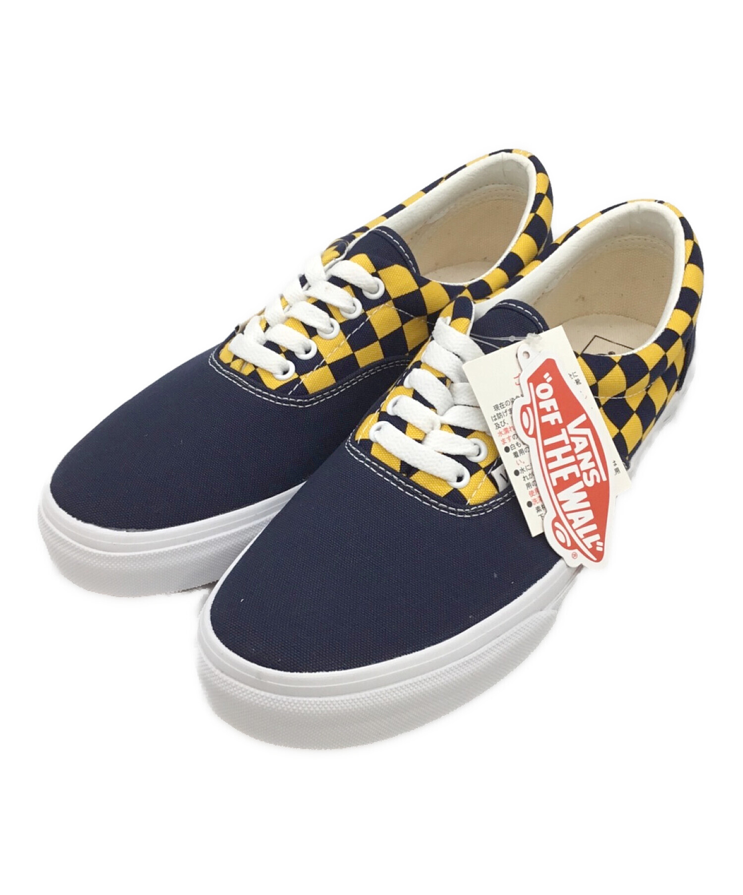 VANS (バンズ) スニーカー ネイビー×イエロー サイズ:27