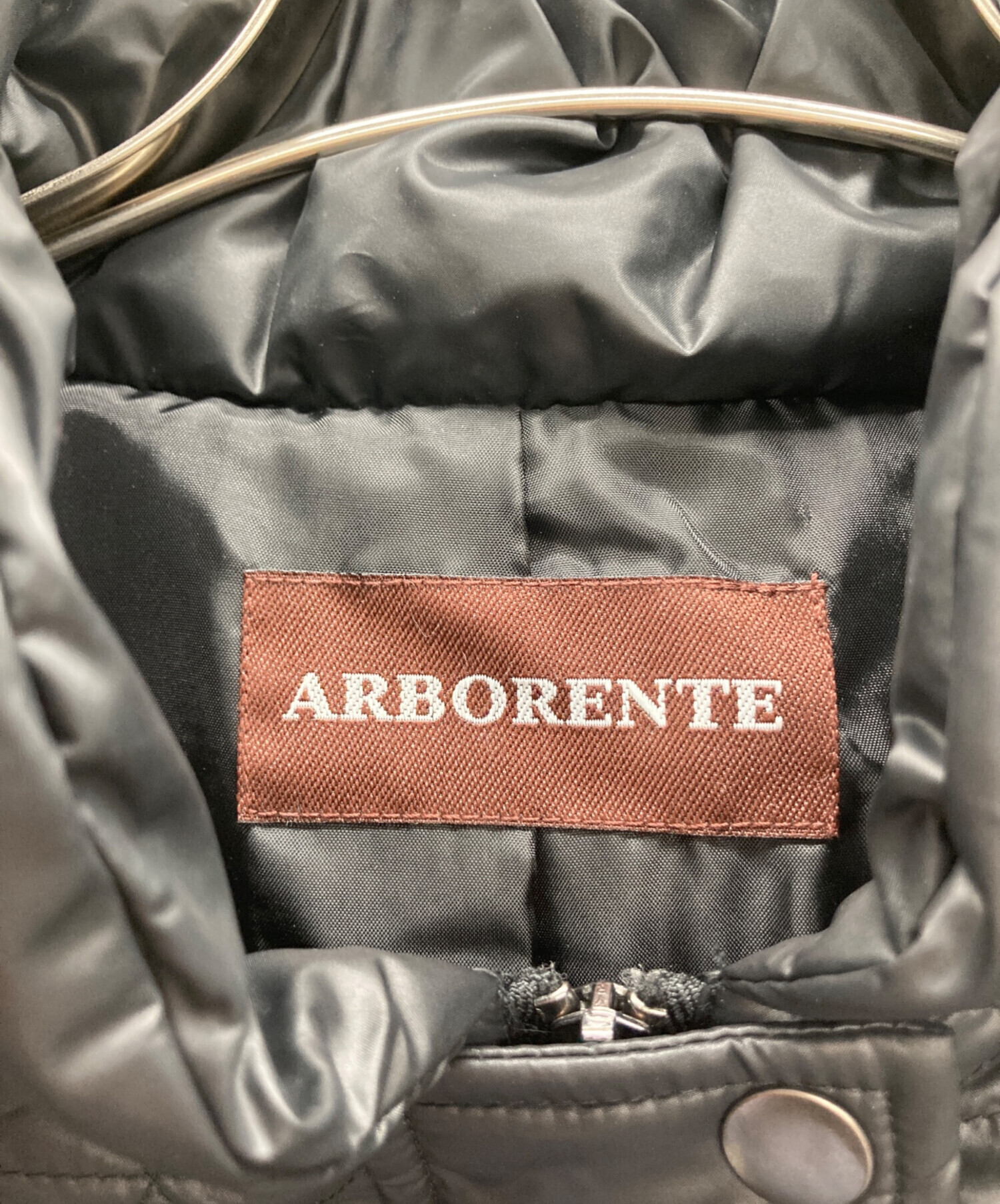 ARBORENTE (アルボレンテ) ファー付コート ブラック サイズ:M-L