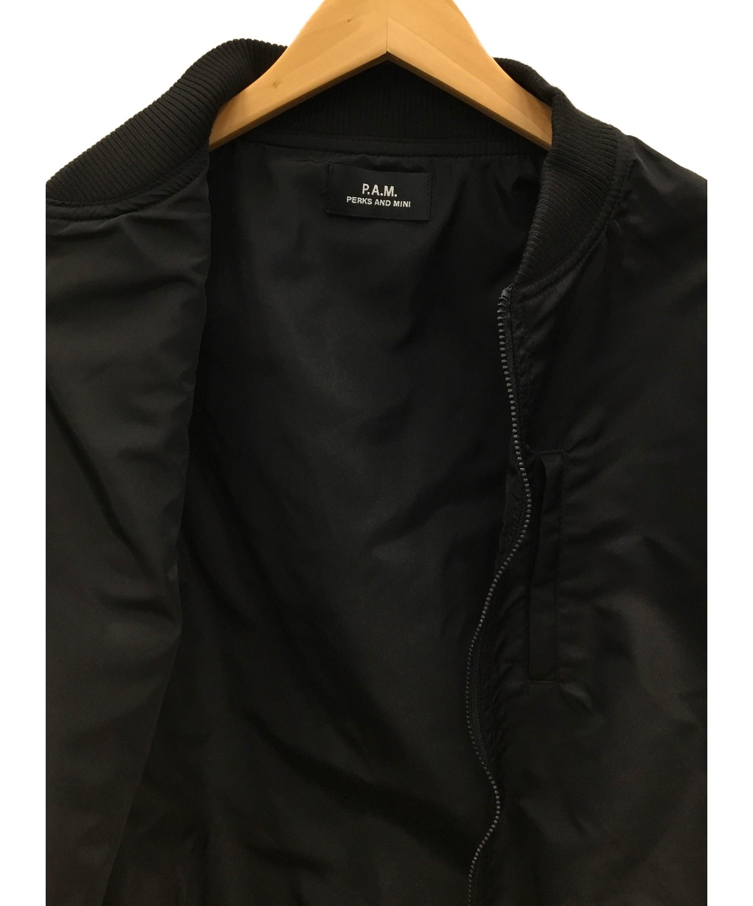 中古・古着通販】PAM (パム) MA-1ジャケット ブラック サイズ:S 秋冬物