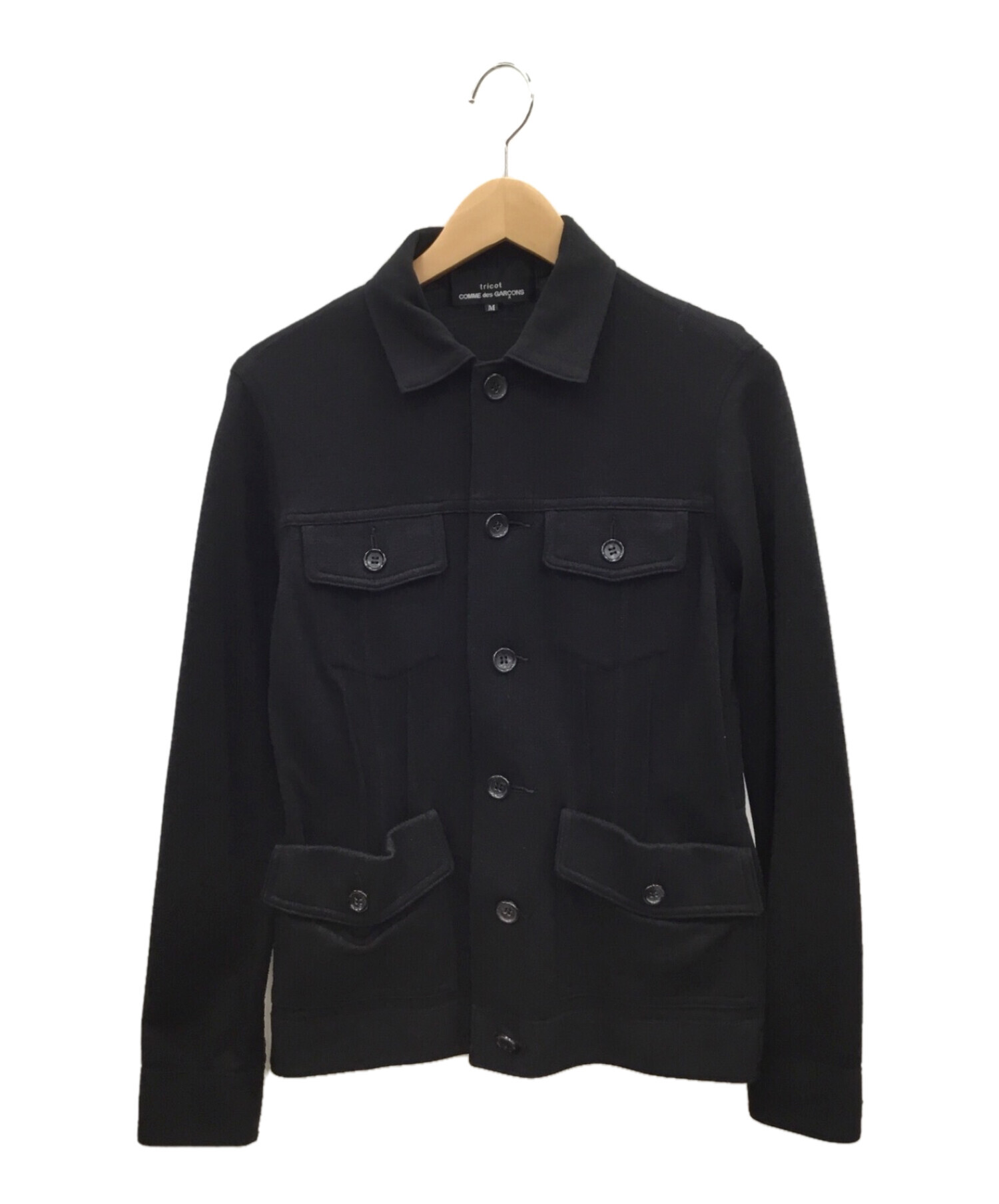 tricot COMME des GARCONS (トリココムデギャルソン) シャツジャケット ブラック サイズ:M
