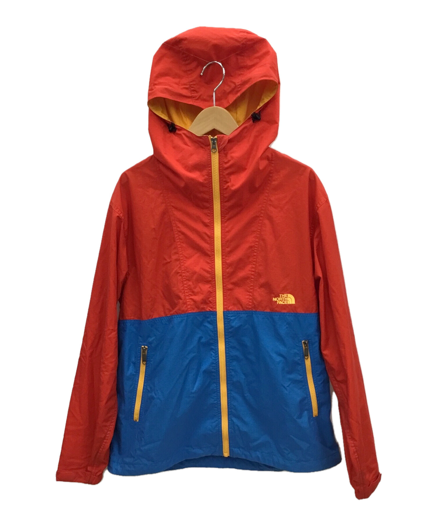 THE NORTH FACE (ザ ノース フェイス) コンパクトジャケット レッド×ブルー サイズ:M