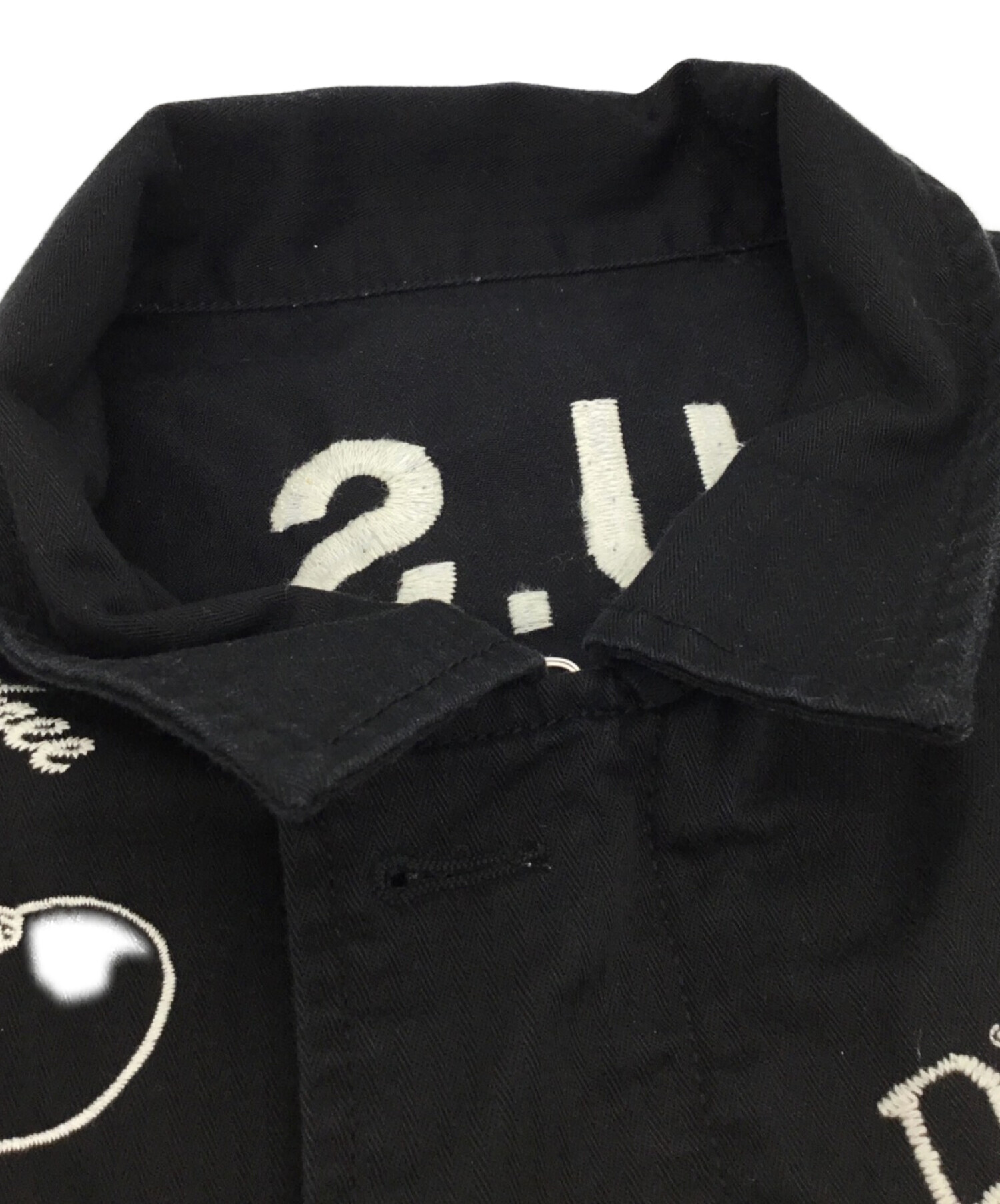 AVIREX (アヴィレックス) U.S.NAVY N-4 EMBROIDERY JACKET ブラック サイズ:2XL