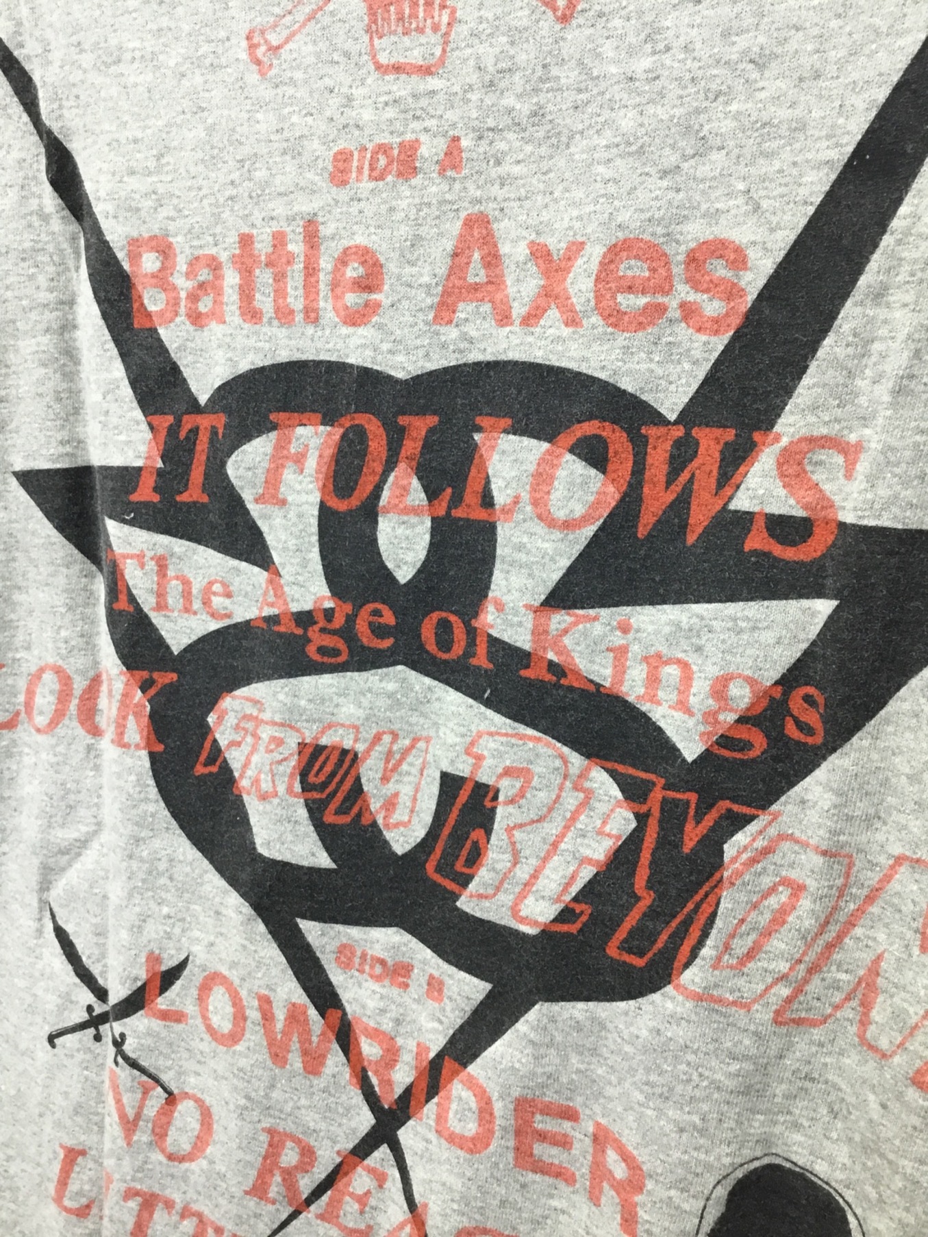 stussy (ステューシー) Battle Axes LOWRIDER Tシャツ グレー サイズ:M