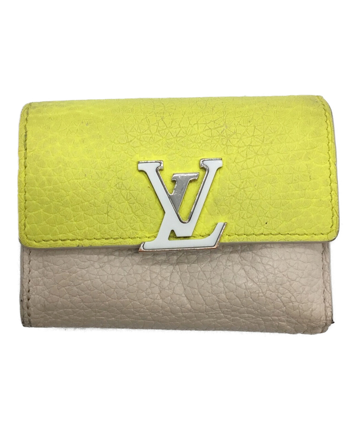 レザー皮革の種類Louis Vuitton-ポルトフォイユ カプシーヌ イエロー