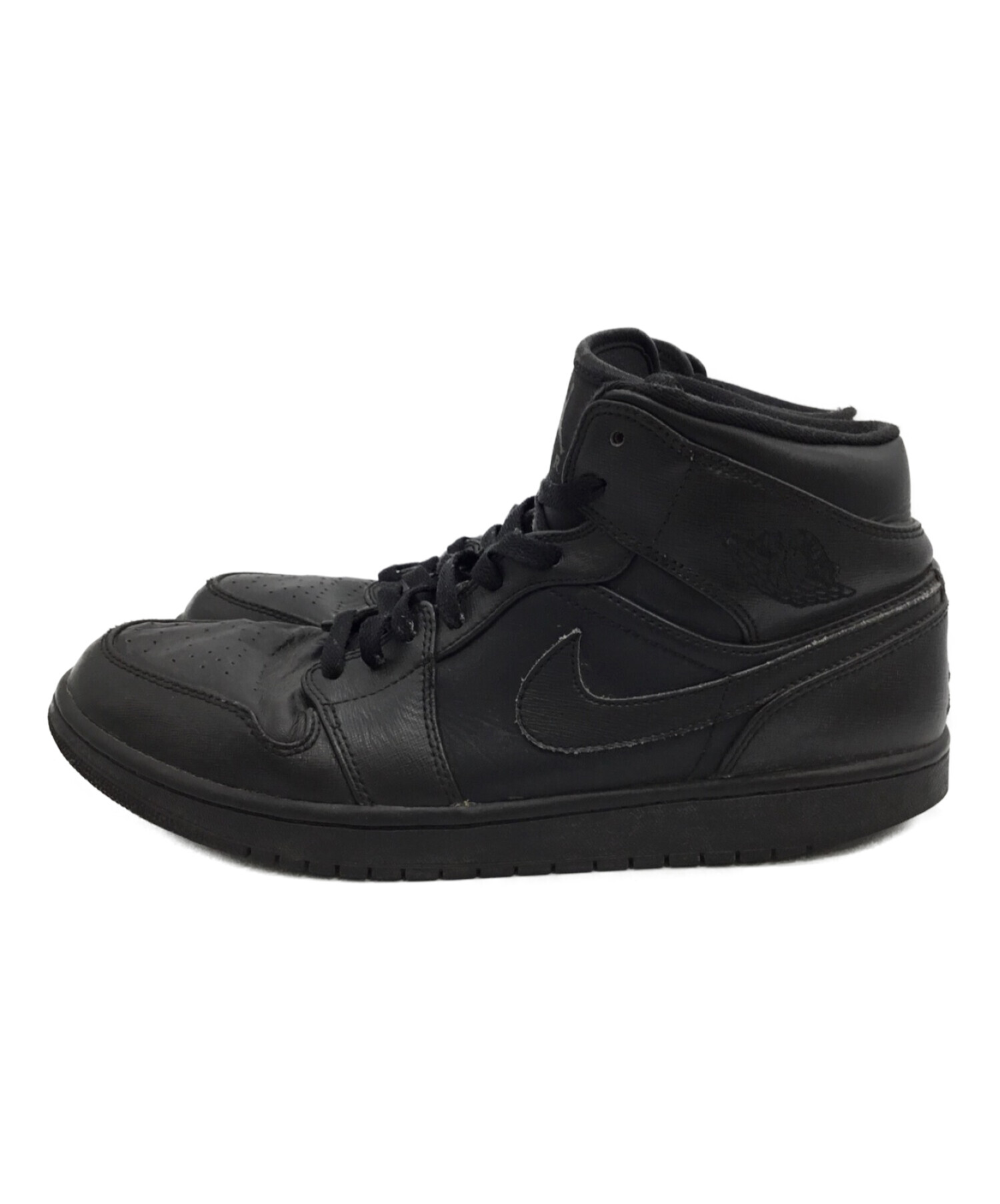 NIKE (ナイキ) AIR JORDAN 1 MID ブラック サイズ:29.0