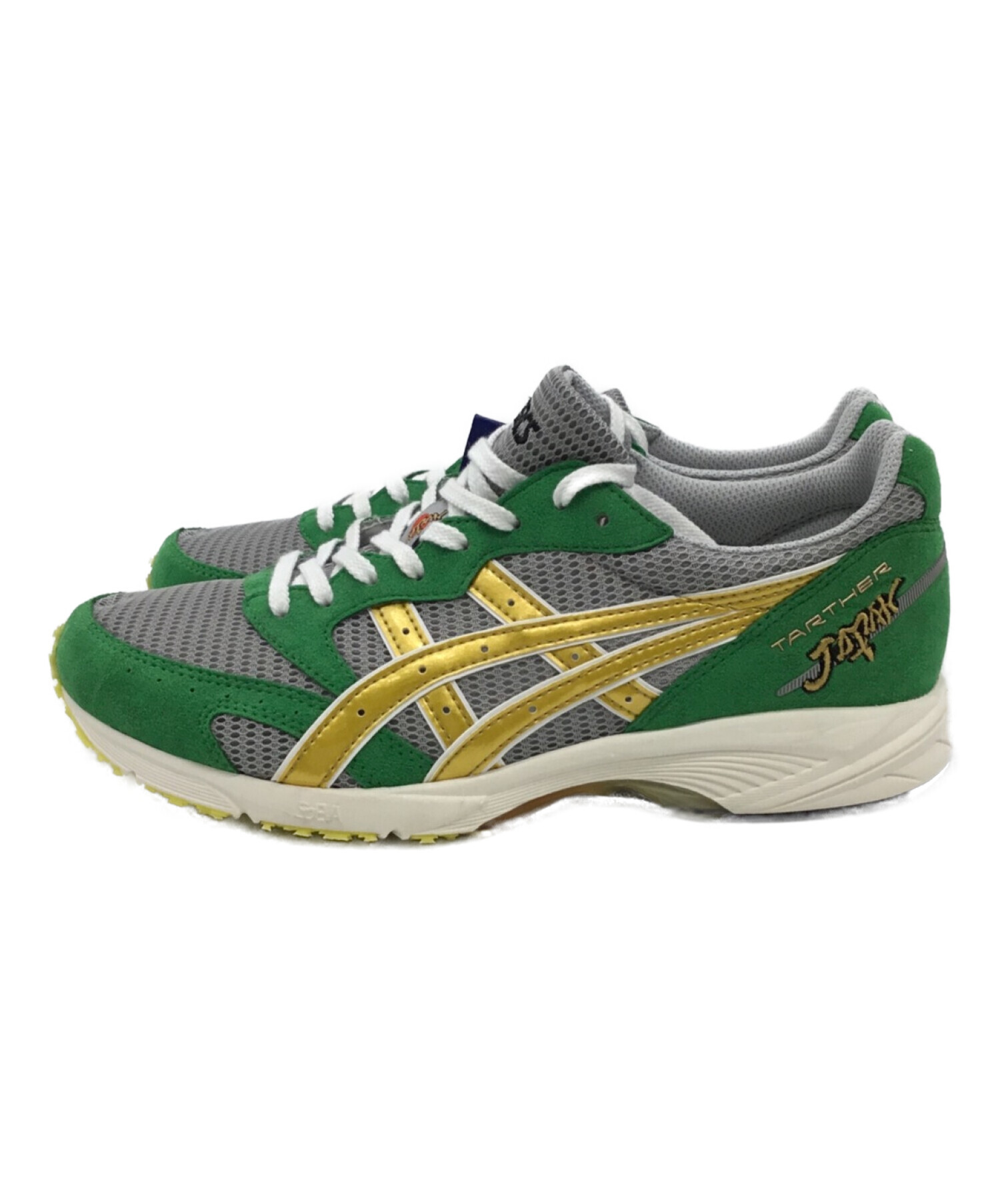 asics (アシックス) マラソンシューズ グリーン×グレー サイズ:25.5cm 未使用品