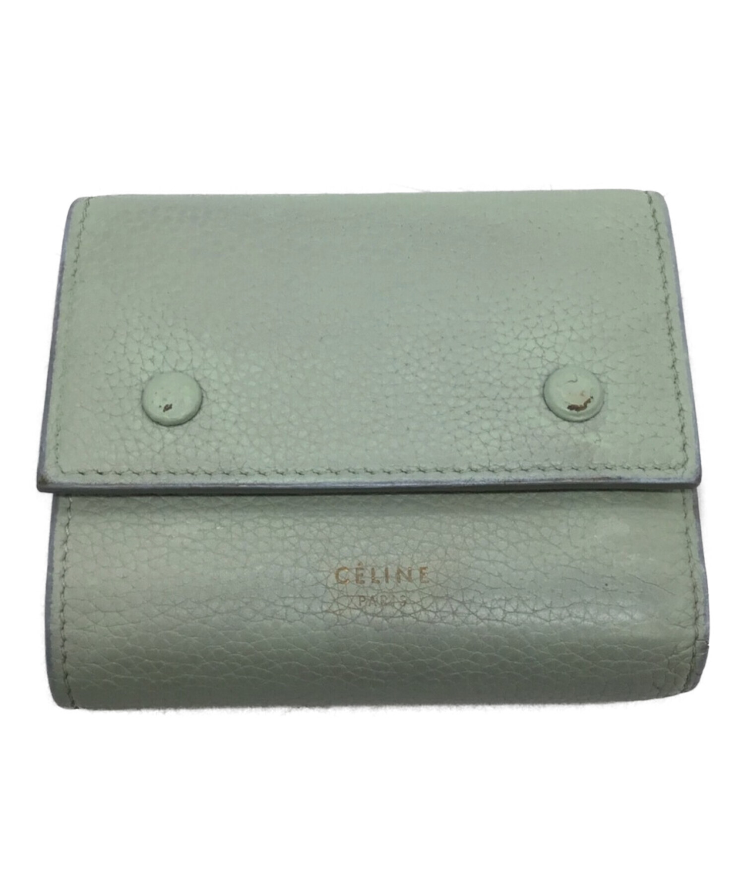 中古・古着通販】CELINE (セリーヌ) 3つ折り財布 スカイブルー サイズ