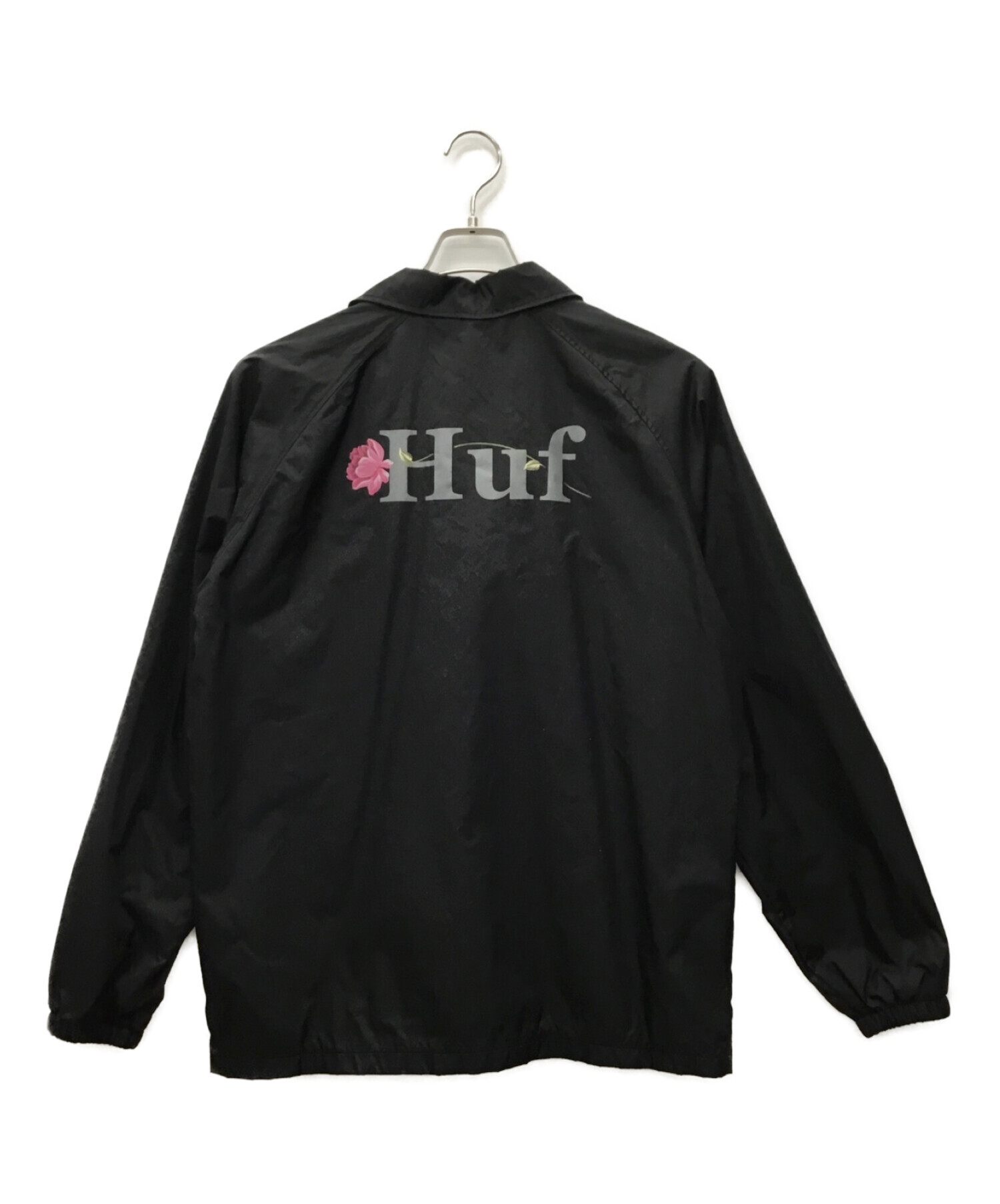 中古・古着通販】HUF (ハフ) コーチジャケット ブラック サイズ:M