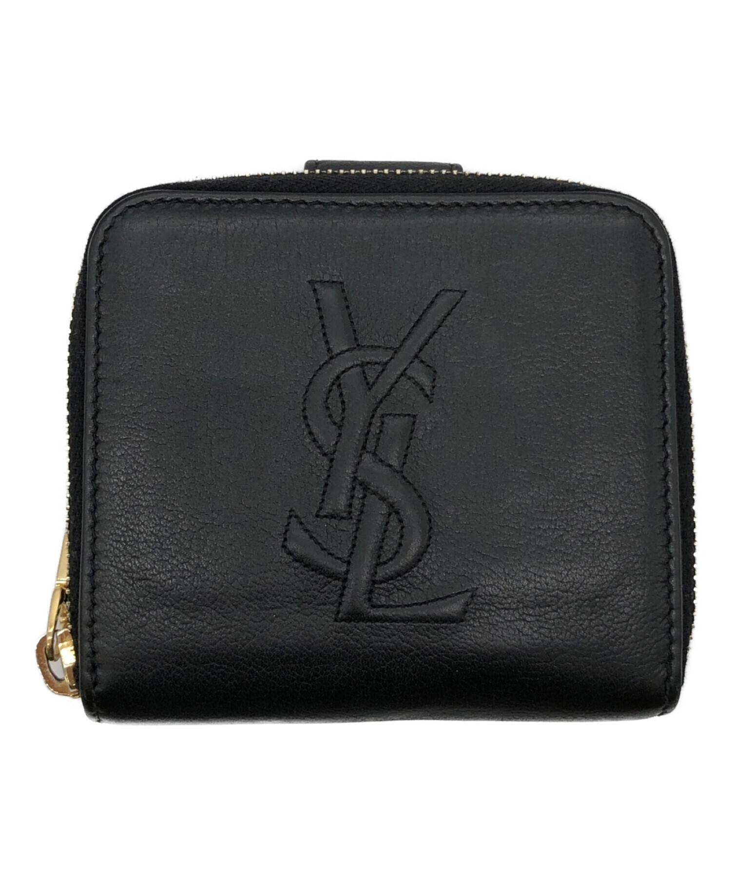 Yves Saint Laurent (イヴサンローラン) 2つ折り財布 ブラック