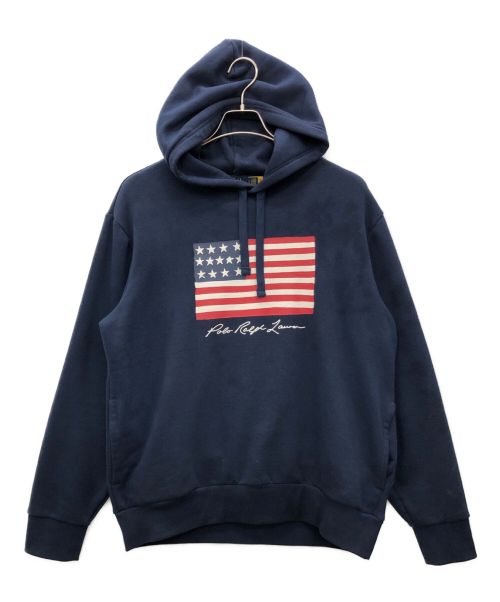 【中古・古着通販】POLO RALPH LAUREN (ポロ・ラルフローレン) プルオーバーパーカー ネイビー サイズ:L｜ブランド・古着通販  トレファク公式【TREFAC FASHION】スマホサイト