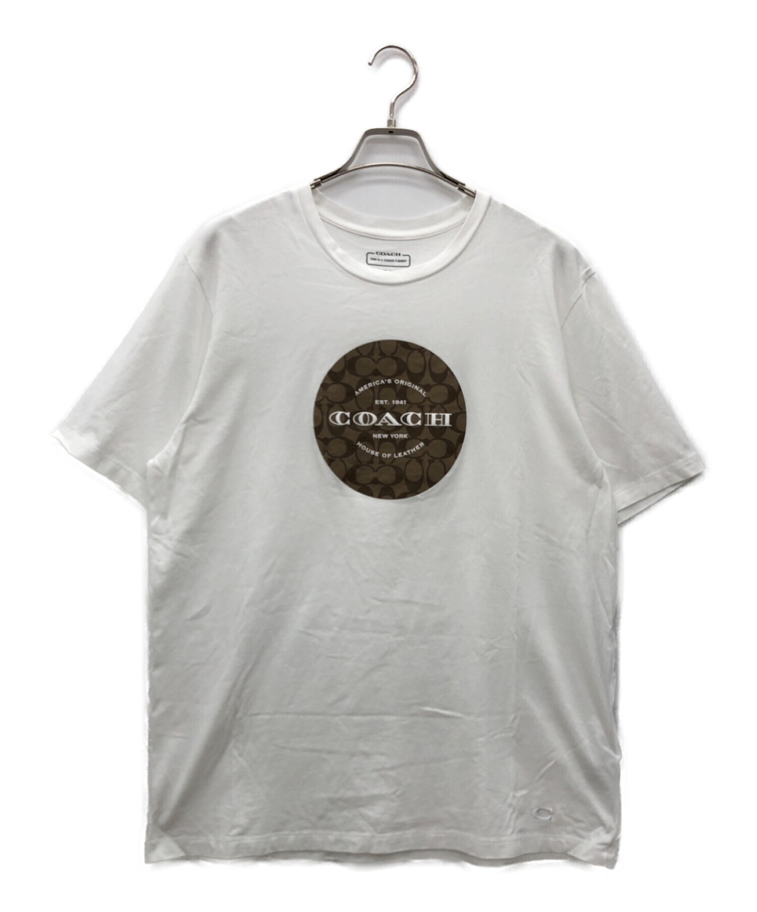 COACH (コーチ) 半袖Tシャツ ホワイト サイズ:XL