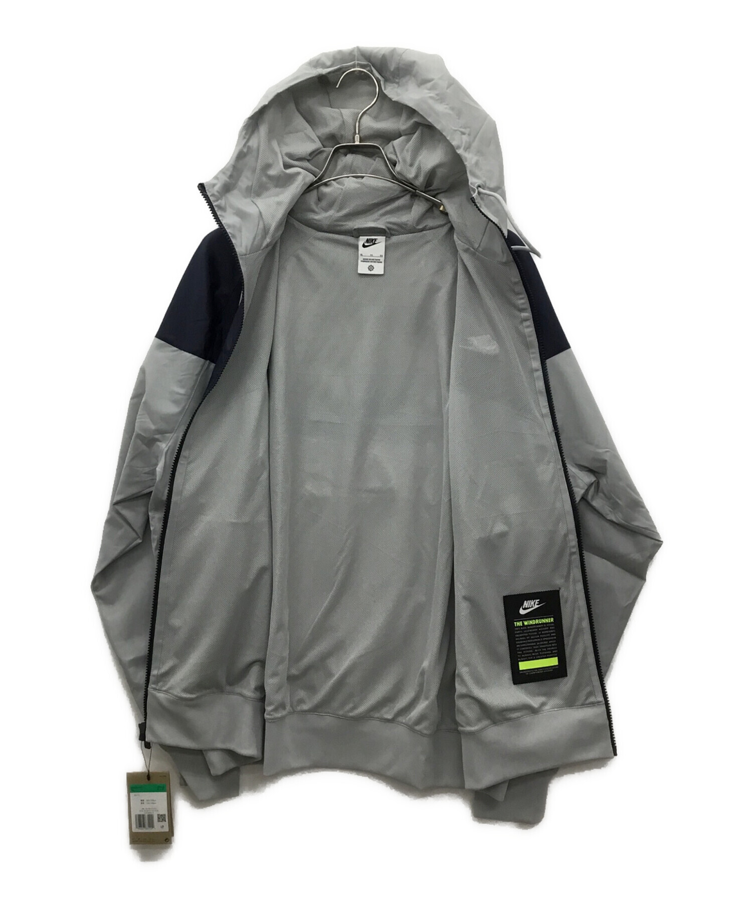 中古・古着通販】NIKE (ナイキ) ウーブンフーディージャケット グレー×ネイビー サイズ:XL 未使用品｜ブランド・古着通販  トレファク公式【TREFAC FASHION】スマホサイト