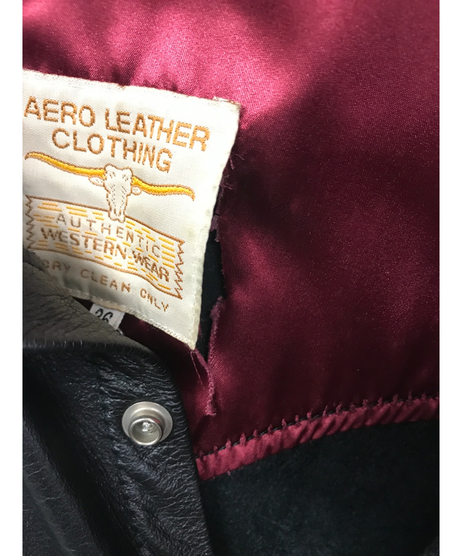 Aero LEATHER (エアロレザー) レザーシャツ ブラック サイズ:36 秋冬物