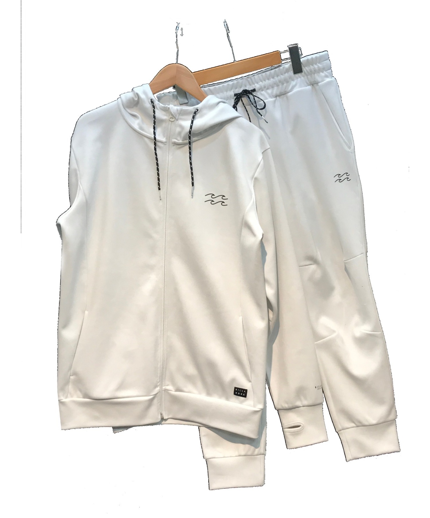 Billabong (ビラボン) ACTIVE JERSEY ZIP/セットアップジャージ ホワイト サイズ:L 上下　秋冬物