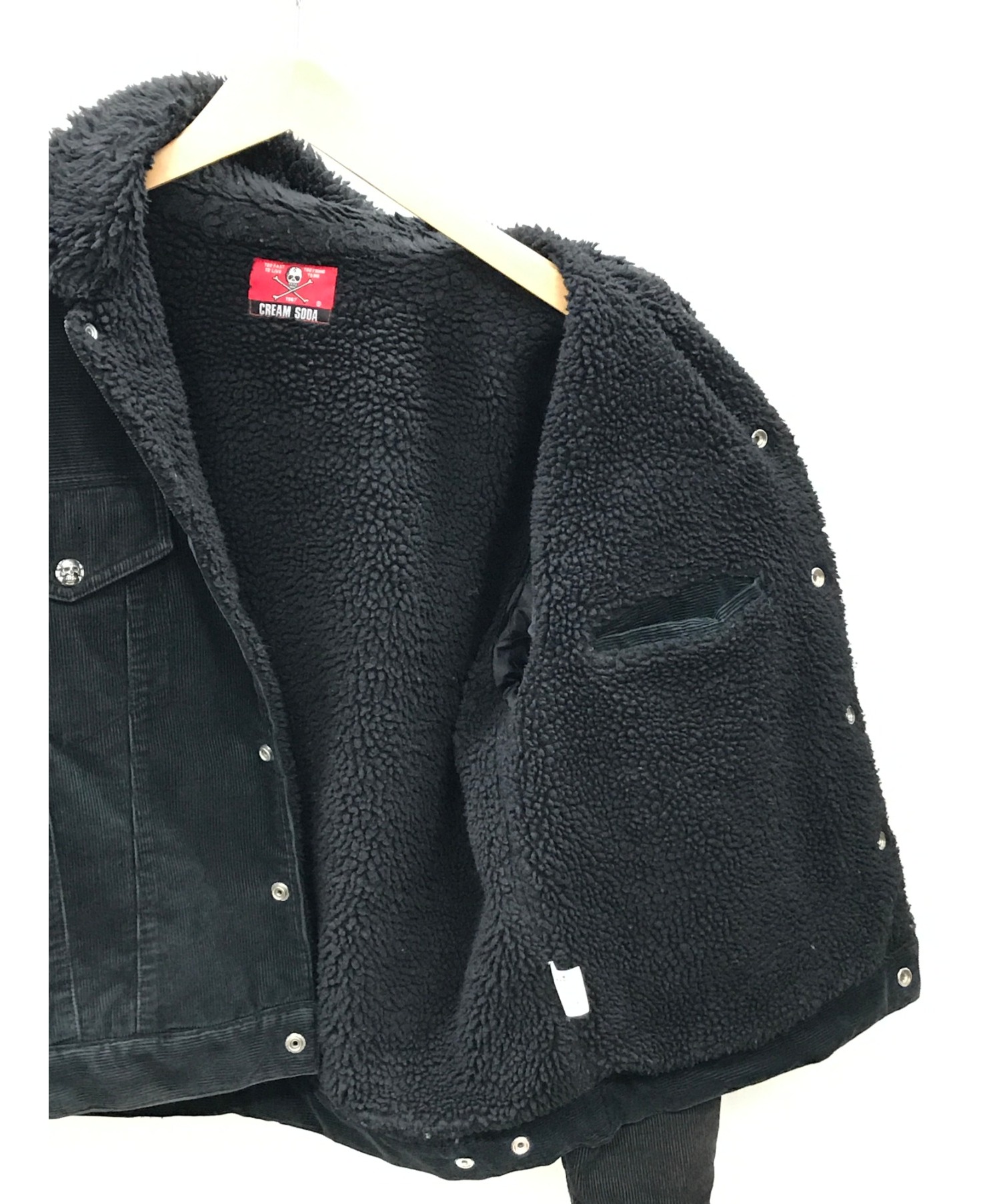 CREAM SODA (クリームソーダ) コーデュロイジャケット ブラック サイズ:実寸サイズをご確認下さい。 冬物