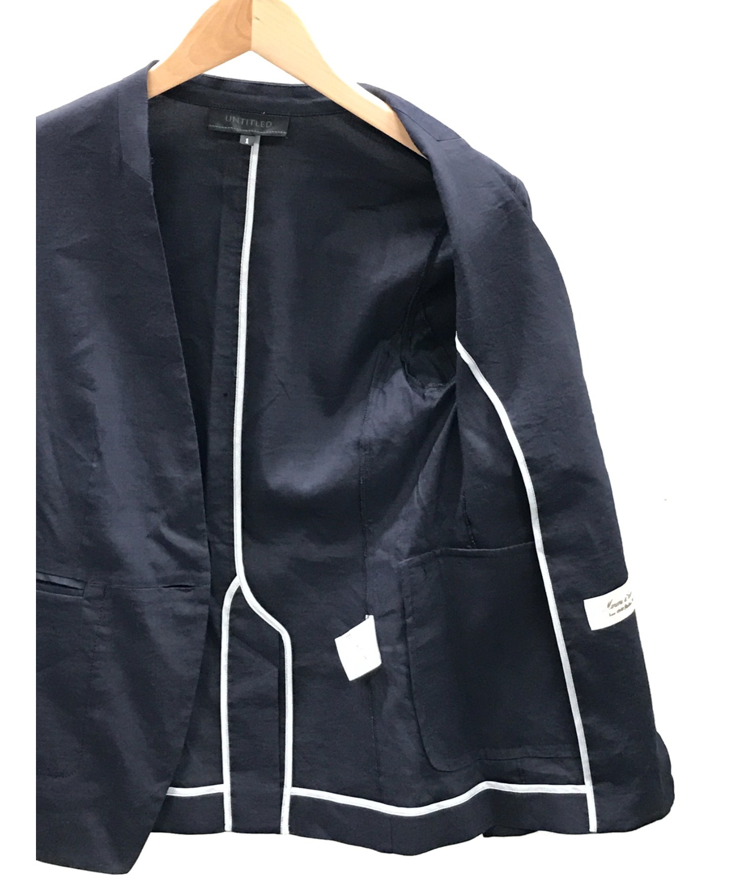 UNTITLED (アンタイトル) KWTワンボタンジャケット ブラック サイズ:1 ノーカラージャケット　春夏物