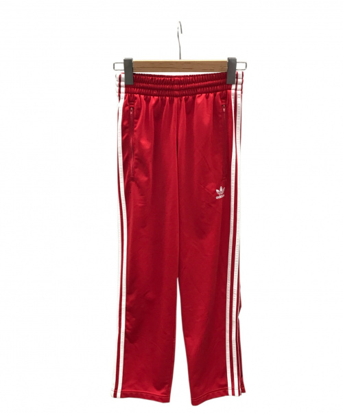 【adidas】人気 ファイヤーバード トラックパンツ 刺繍ロゴXL 赤レッド白