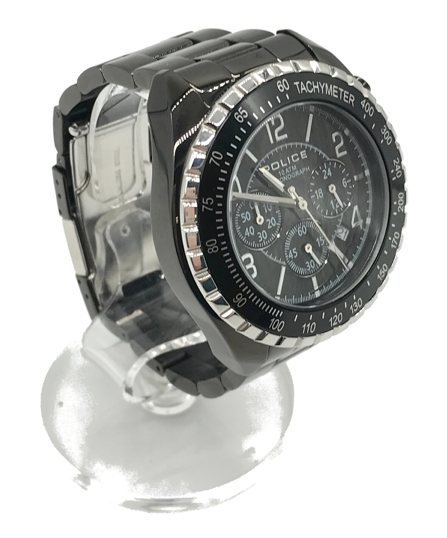 POLICE (ポリス) 腕時計　クロノグラフ ブラック サイズ:実寸サイズにてご確認ください。