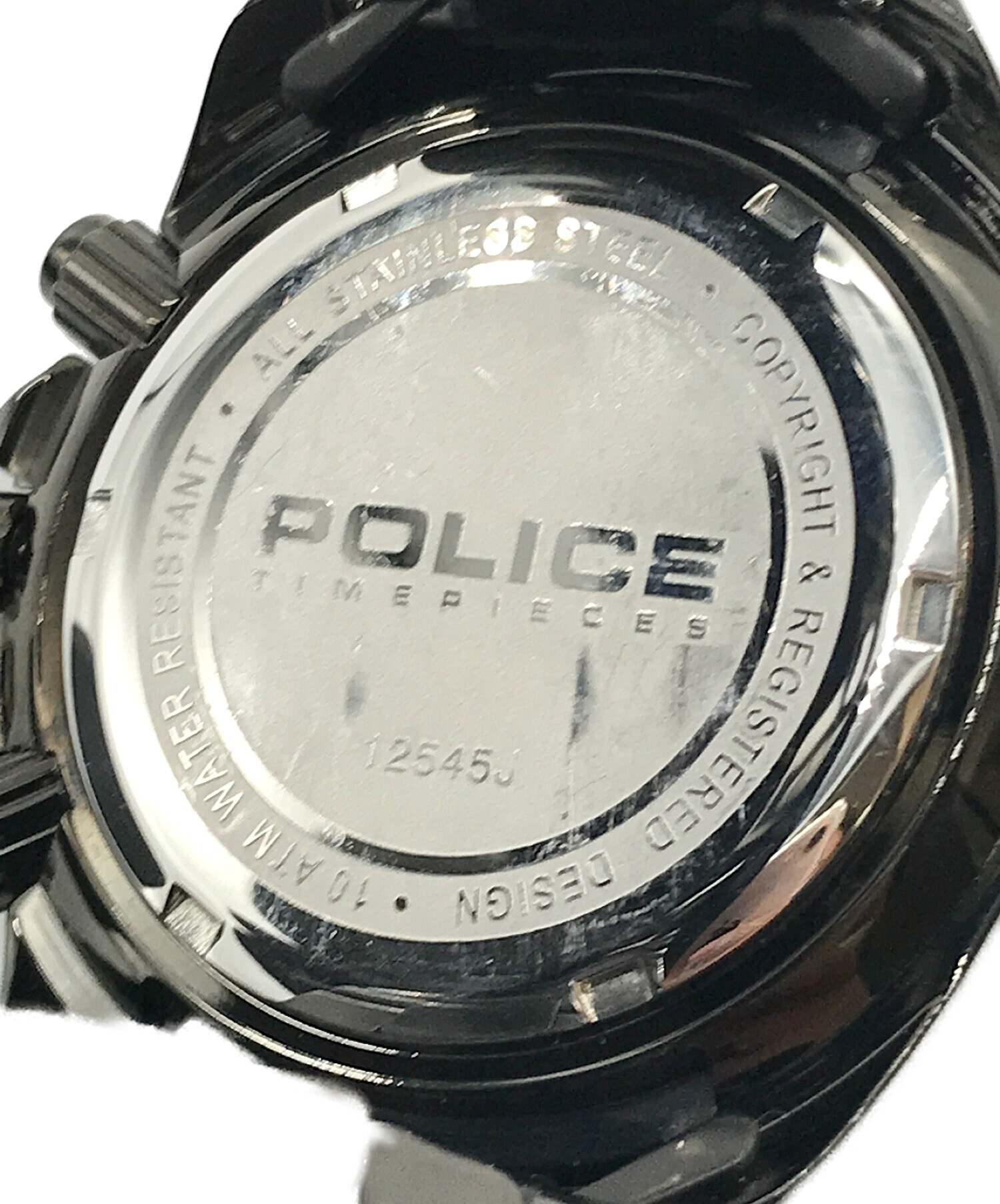 POLICE (ポリス) 腕時計　クロノグラフ ブラック サイズ:実寸サイズにてご確認ください。