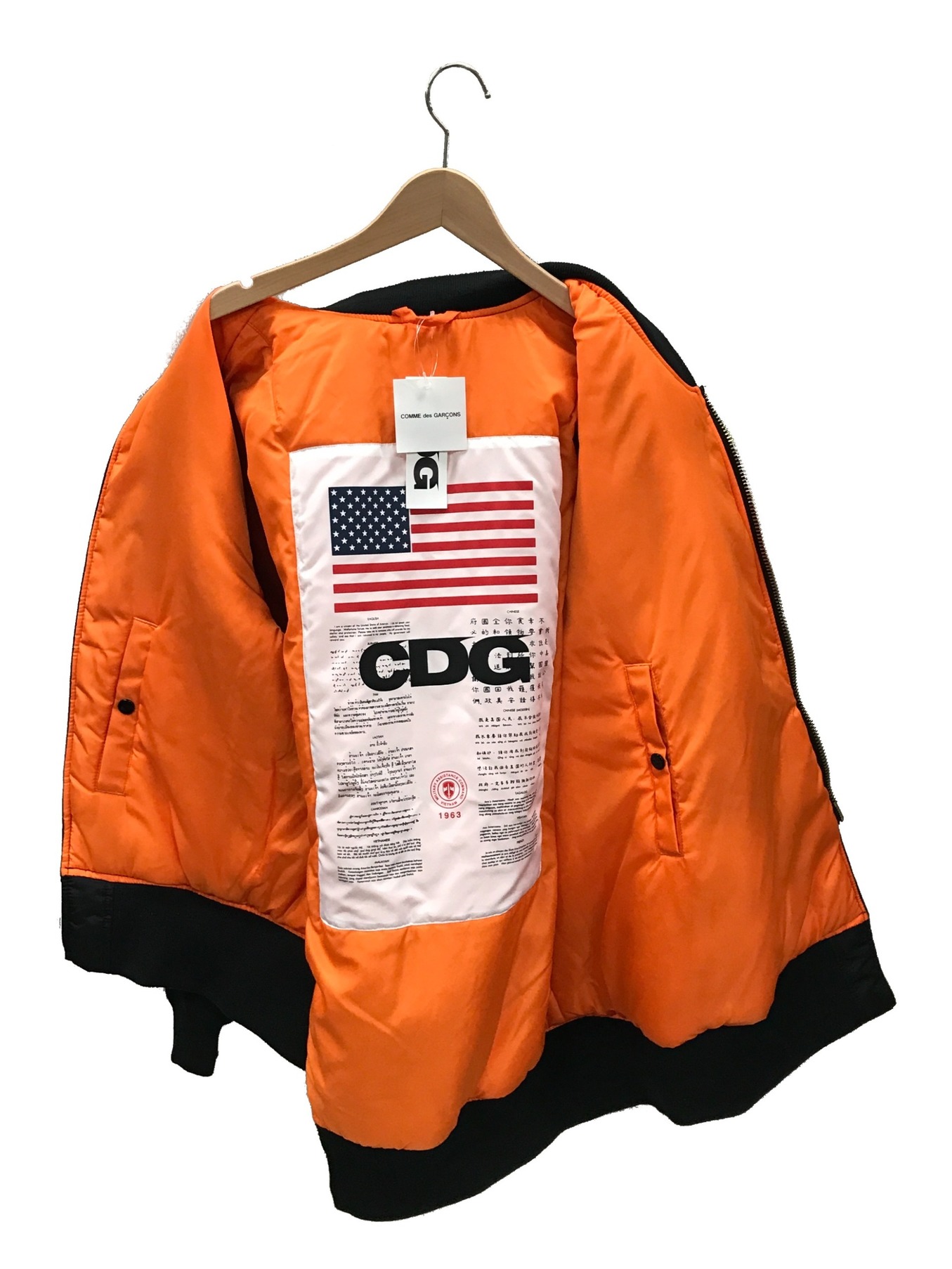 CDG × Alpha (シーディージー×アルファ) リバーシブルMA-1ジャケット ブラック サイズ:L 未使用品