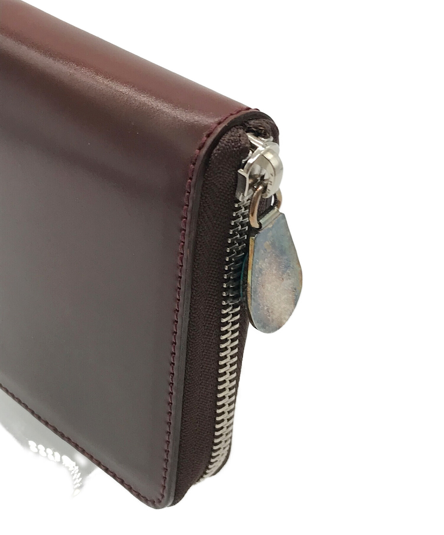 7SENSE (セブンセンス) シェルコードバン　ラウンドジップ二つ折り財布 ダークブラウン サイズ:実寸サイズにてご確認ください。