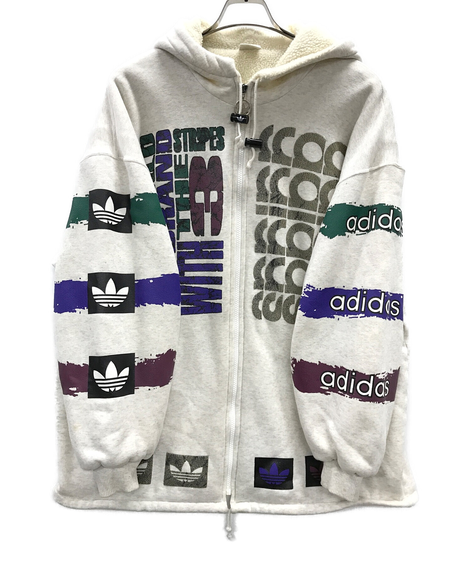 adidas (アディダス) ヴィンテージパーカー グレー サイズ:M