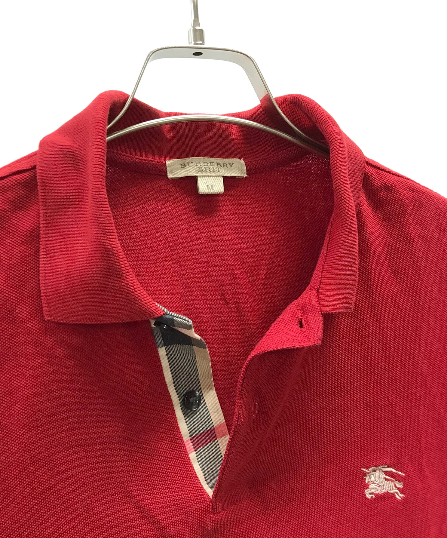 BURBERRY BRIT (バーバリーブリット) ポロシャツ レッド サイズ:実寸サイズにてご確認ください。