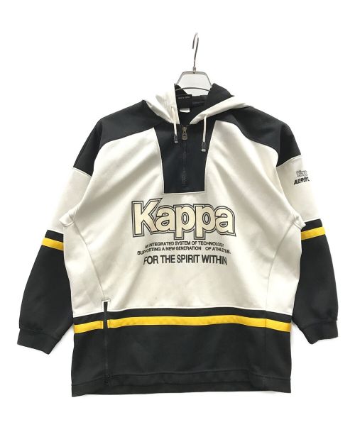 【中古・古着通販】KAPPA (カッパ) パーカー ブラック×ホワイト