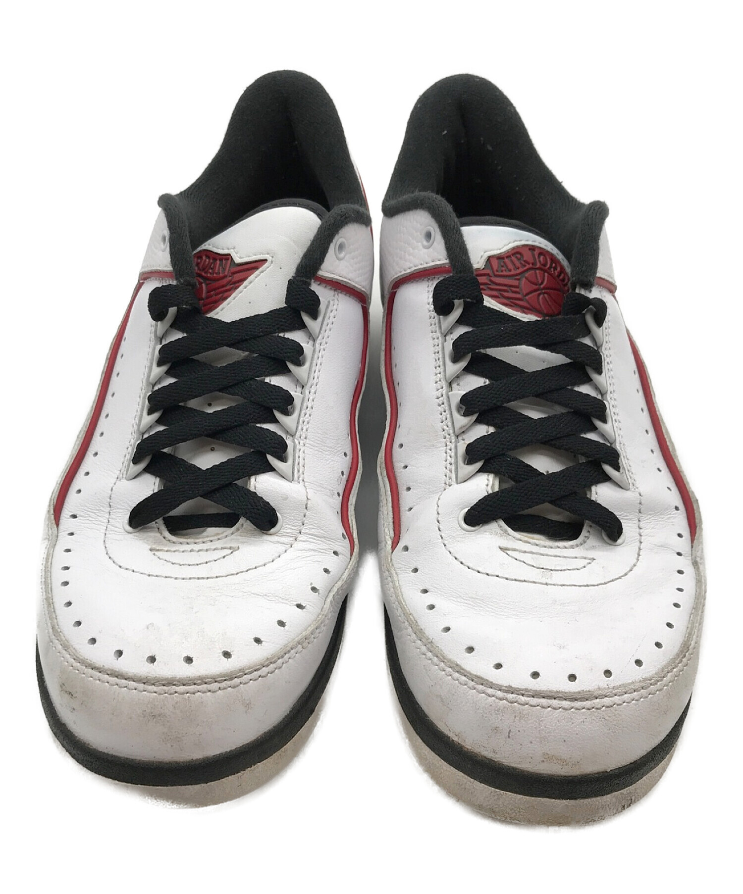 NIKE (ナイキ) AIR JORDAN 2 RETRO LOW（エアジョーダン２レトロロー） スニーカー ホワイト×レッド サイズ:US10