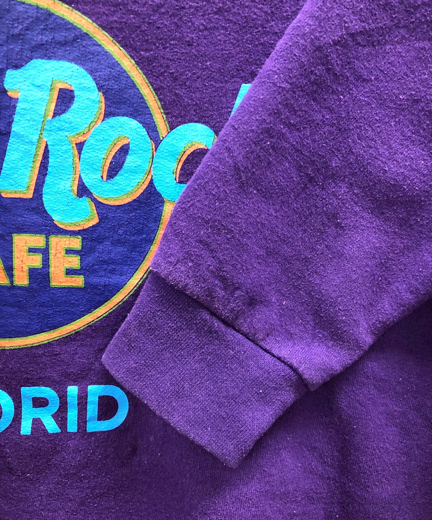 Hard Rock cafe MADRID (ハードロックカフェマドリード) ヴィンテージスウェット パープル サイズ:L