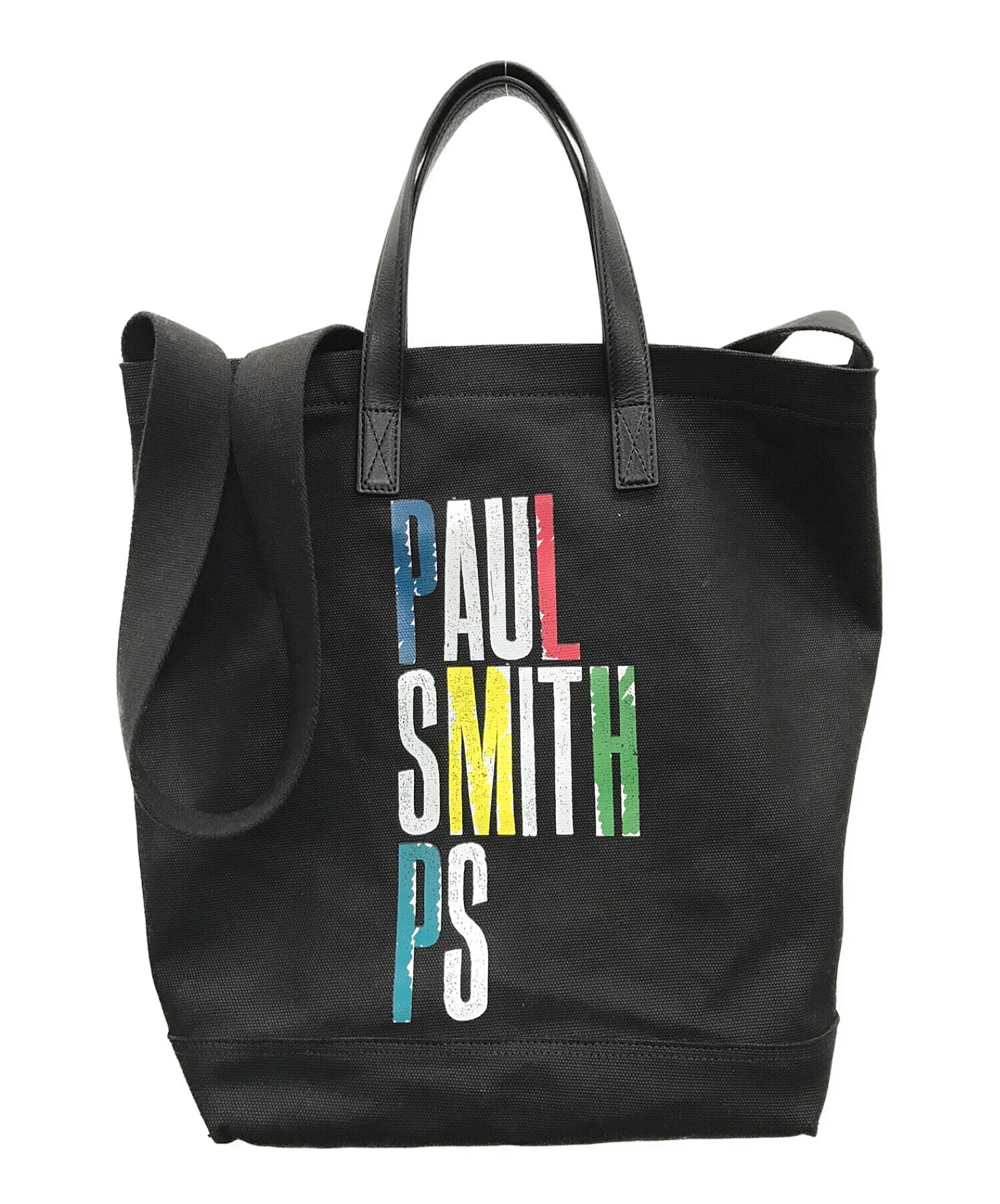 PAUL SMITH (ポールスミス) グラフィックショッパー2WAYラージバッグ ブラック サイズ:実寸サイズにてご確認ください。