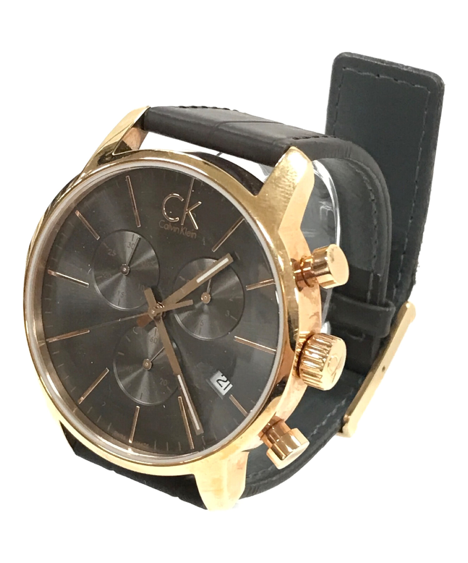 Calvin Klein (カルバンクライン) 腕時計 クロノグラフ ブラック サイズ:実寸サイズにてご確認ください。