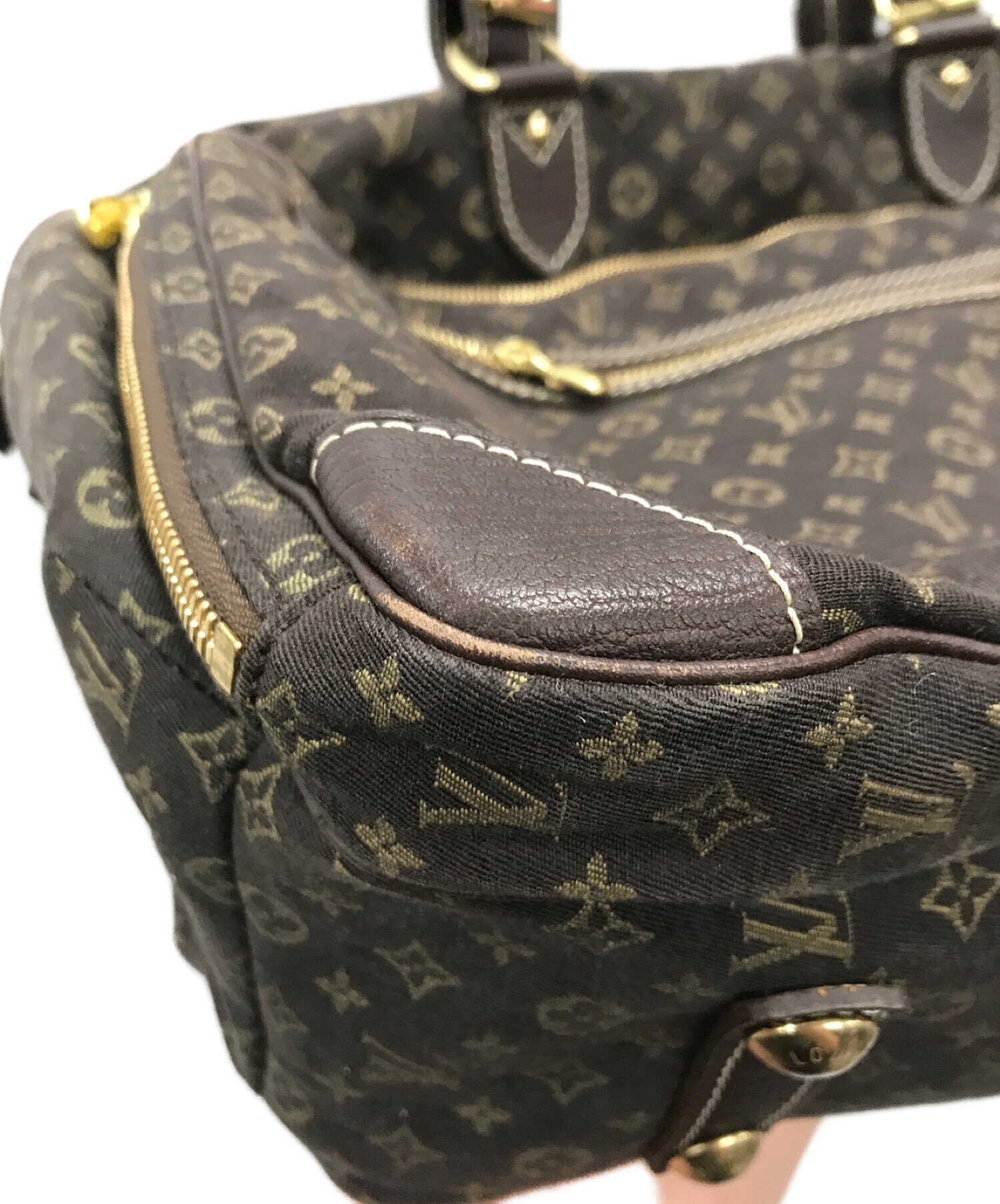 LOUIS VUITTON (ルイ ヴィトン) モノグラムミニラン　サックアランジェ エベヌ ハンドバッグ ブラウン  サイズ:実寸サイズにてご確認ください。