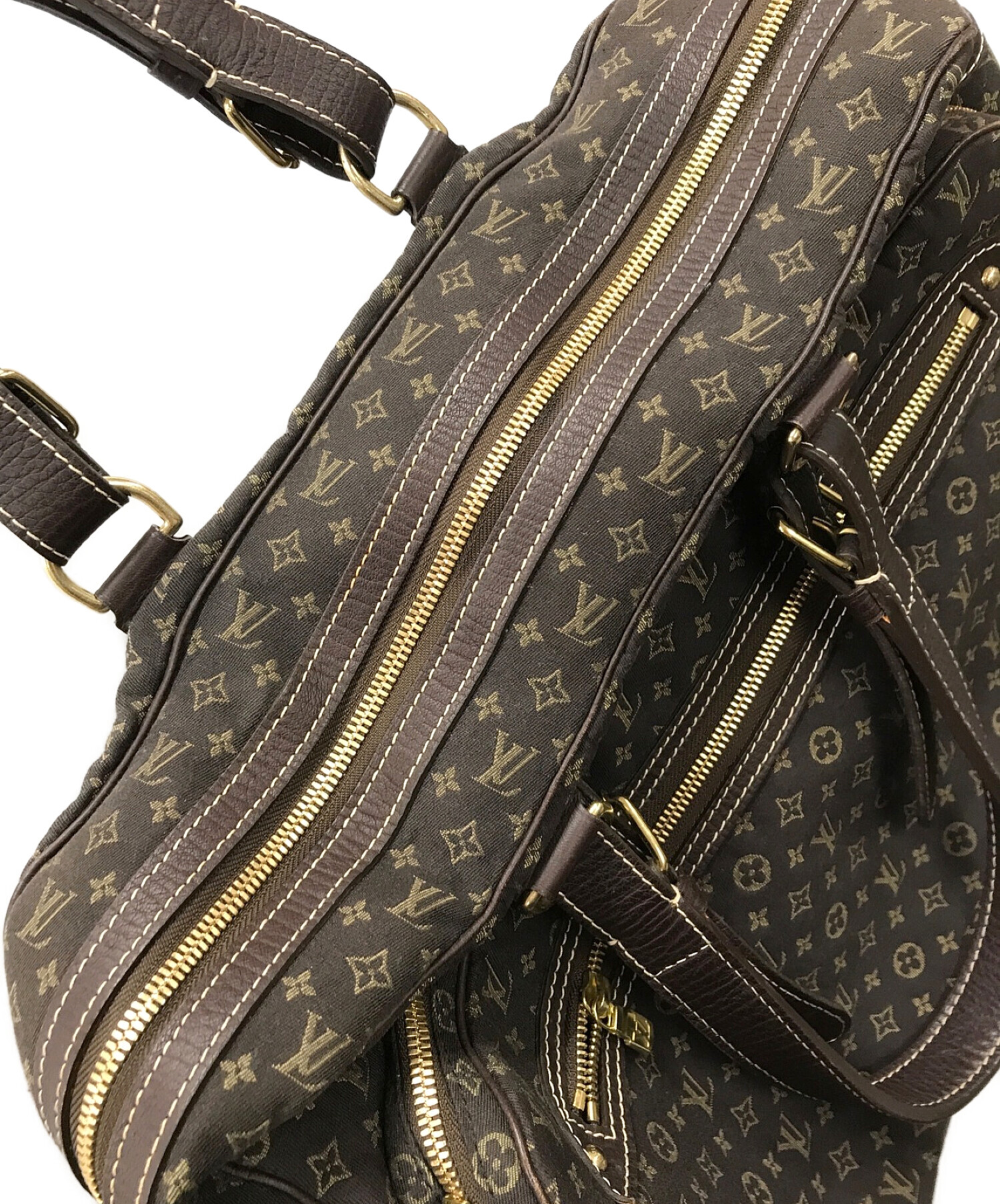 LOUIS VUITTON (ルイ ヴィトン) モノグラムミニラン　サックアランジェ エベヌ ハンドバッグ ブラウン  サイズ:実寸サイズにてご確認ください。