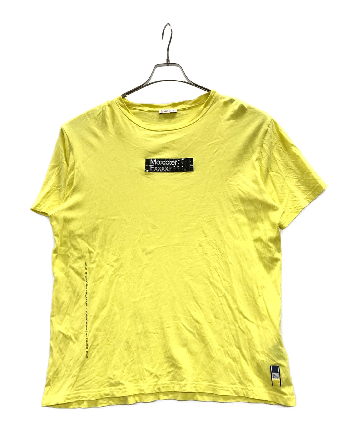 MONCLER (モンクレール) FRAGMENT DESIGN (フラグメント デザイン) Tシャツ　FRAGMENT DESIGN イエロー  サイズ:L