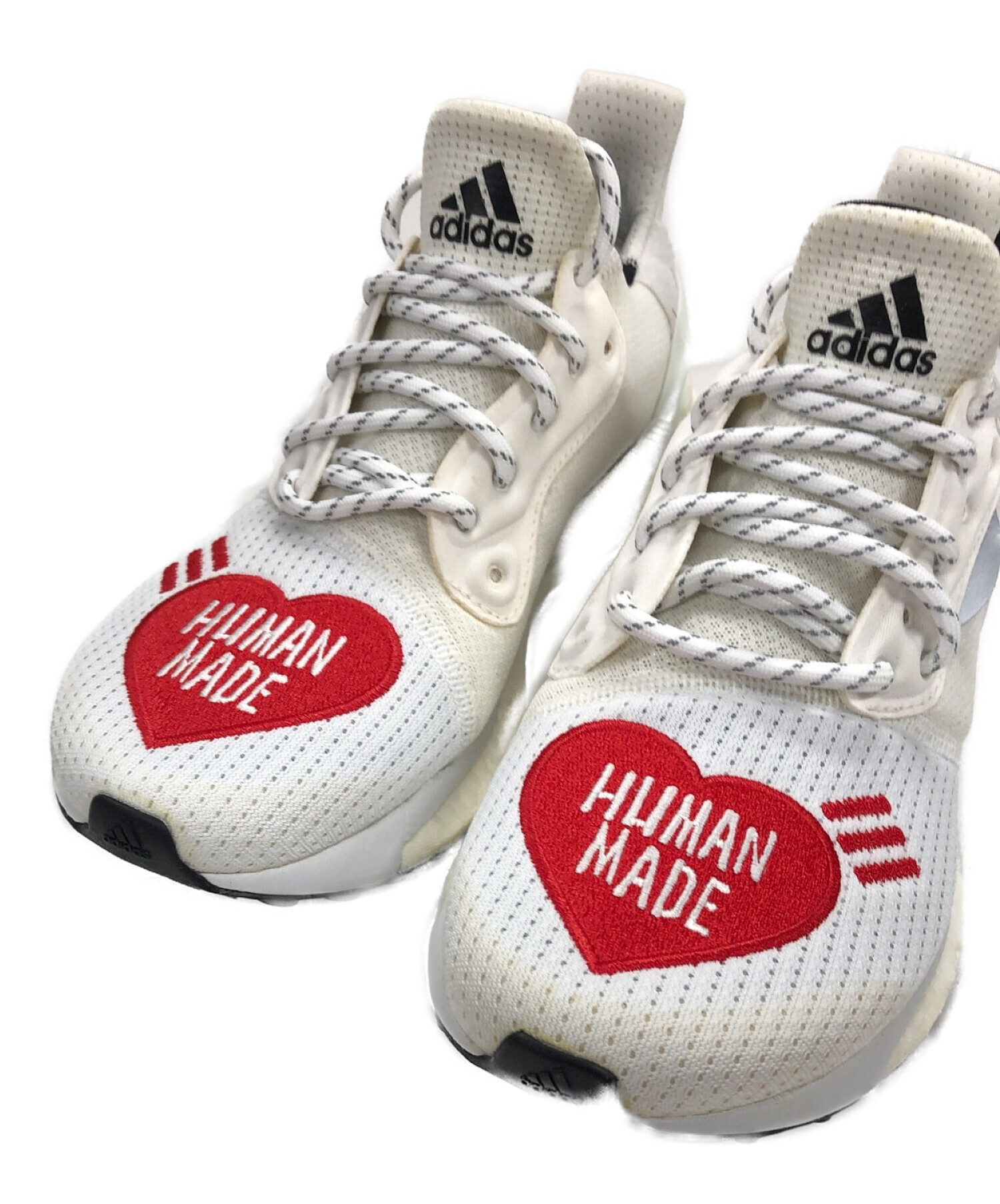 adidas (アディダス) HUMAN MADE (ヒューマンメイド) スニーカー ホワイト サイズ:24cm
