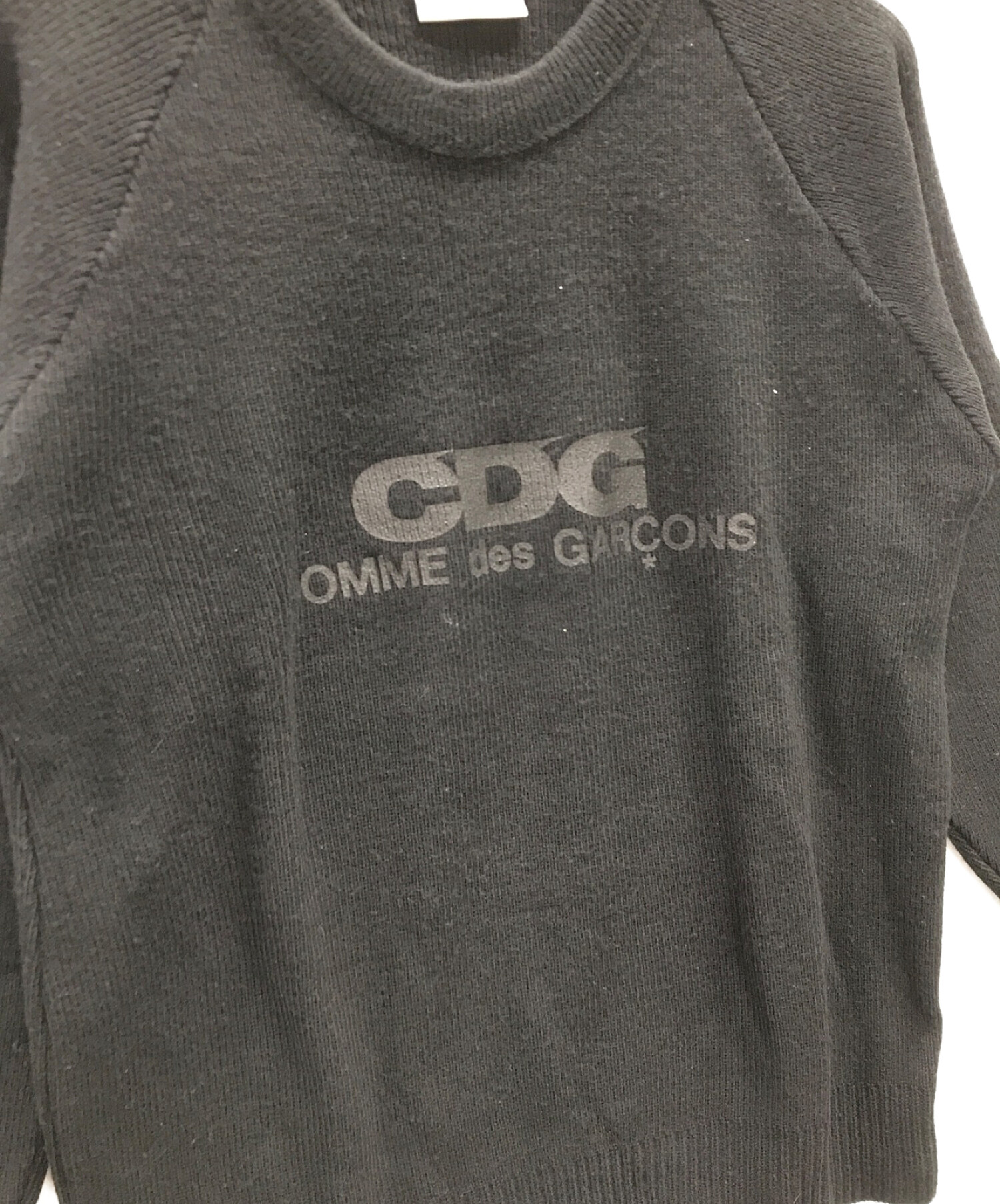 COMME des GARCONS (コムデギャルソン) ロゴニット ブラック サイズ:M