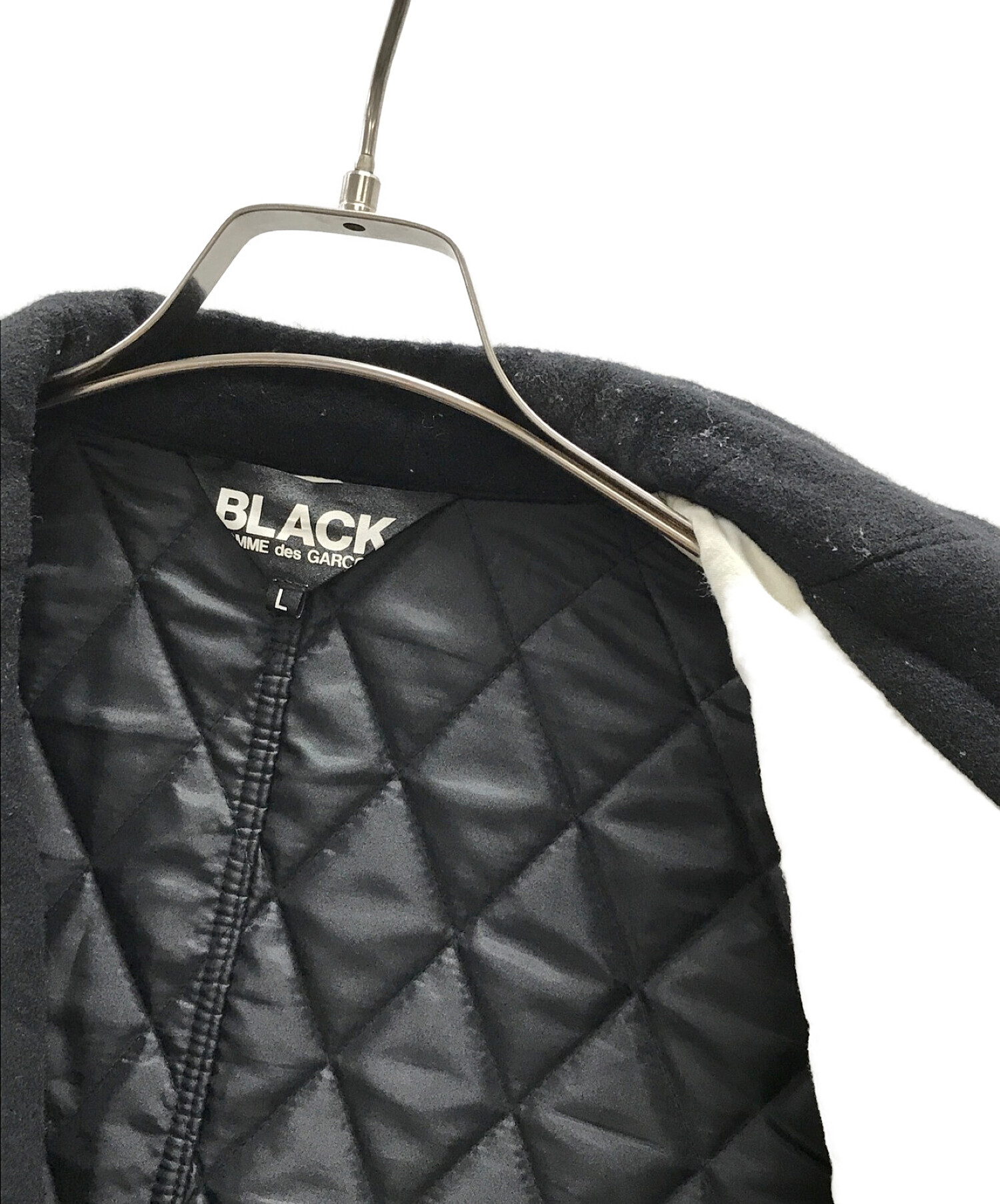 BLACK COMME des GARCONS (ブラック コムデギャルソン) キルティングジャケット ブラック サイズ:L