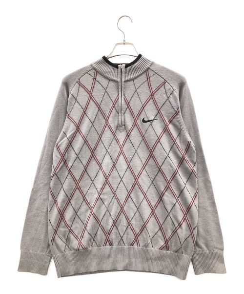 中古・古着通販】NIKE (ナイキ) ハーフジップニット グレー サイズ:XL