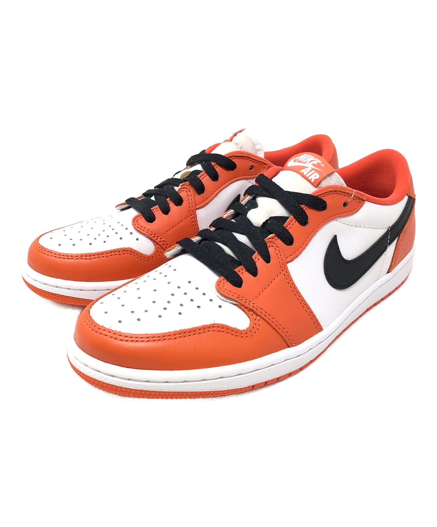 NIKE (ナイキ) スニーカー AIR JORDAN 1 LOW OG（ナイキ エアジョーダン 1 ロー オリジナル） オレンジ×ホワイト  サイズ:28cm 未使用品