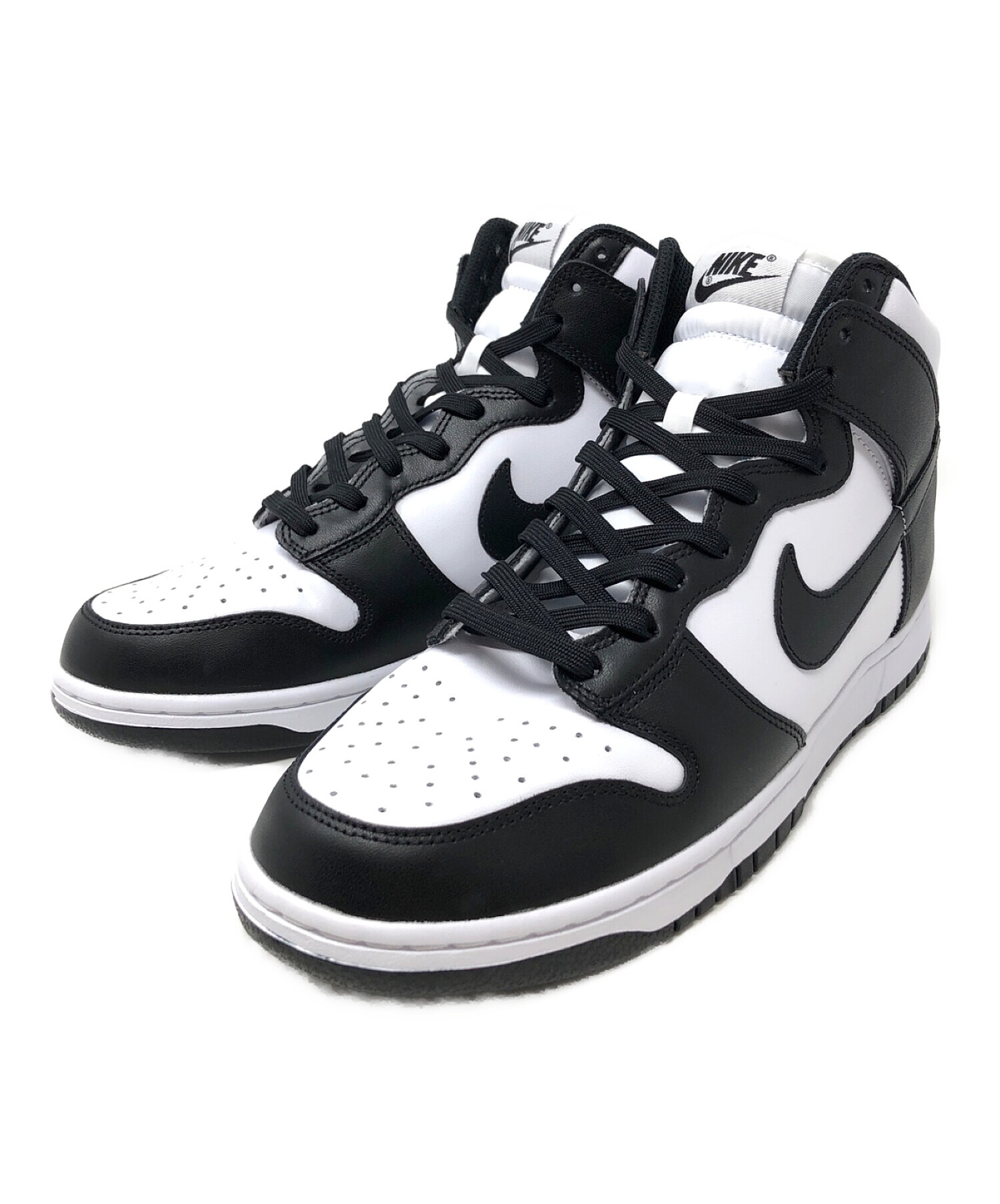 NIKE (ナイキ) ハイカットスニーカー DUNK HI RETRO（ナイキ ダンク ハイ レトロ） ホワイト×ブラック サイズ:28cm 未使用品