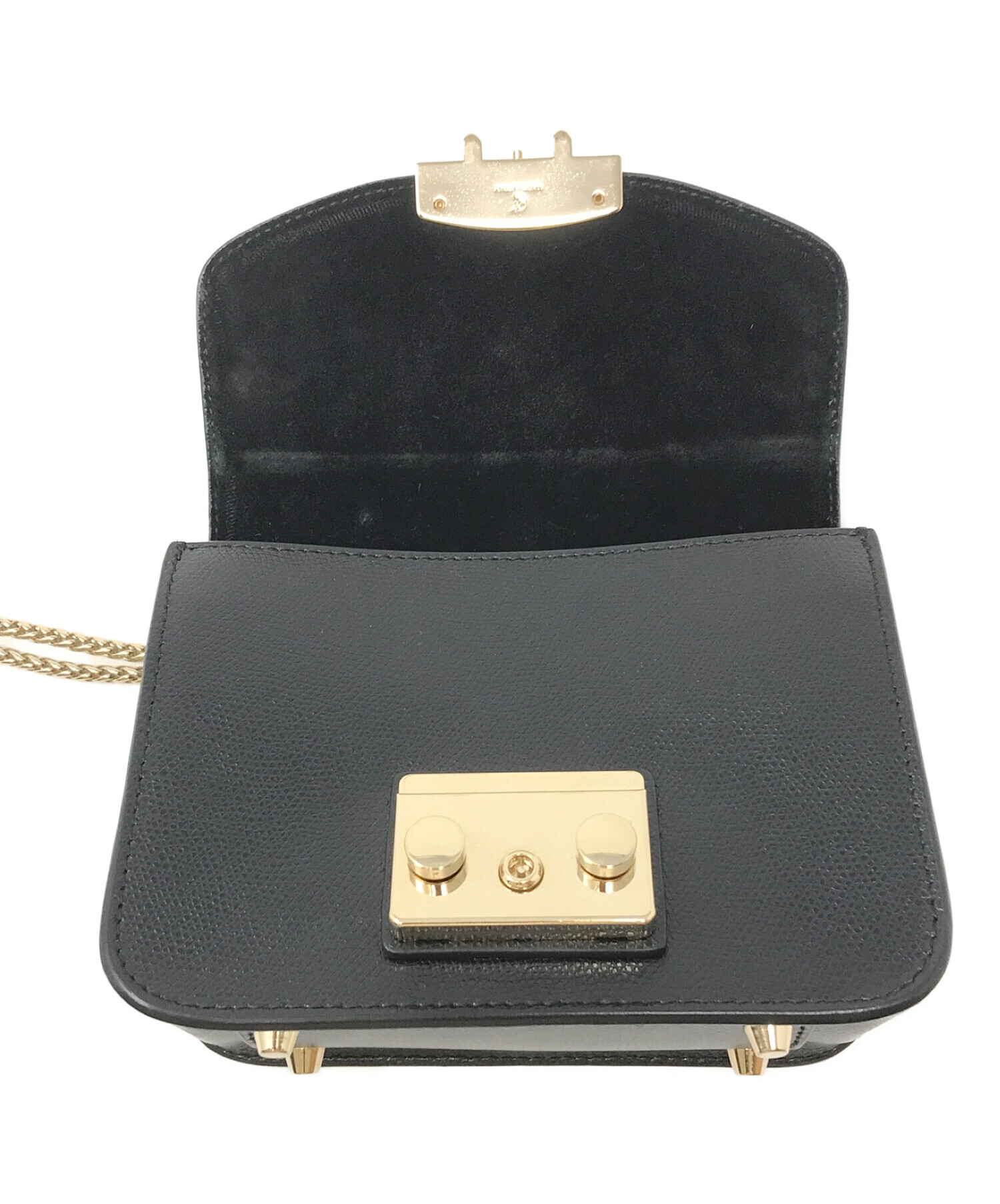 新着】【中古】FURLA(フルラ) メトロポリス ショルダーバッグ カスタマイズ用/バックルなし/チェーンショルダー/ストラップ着脱